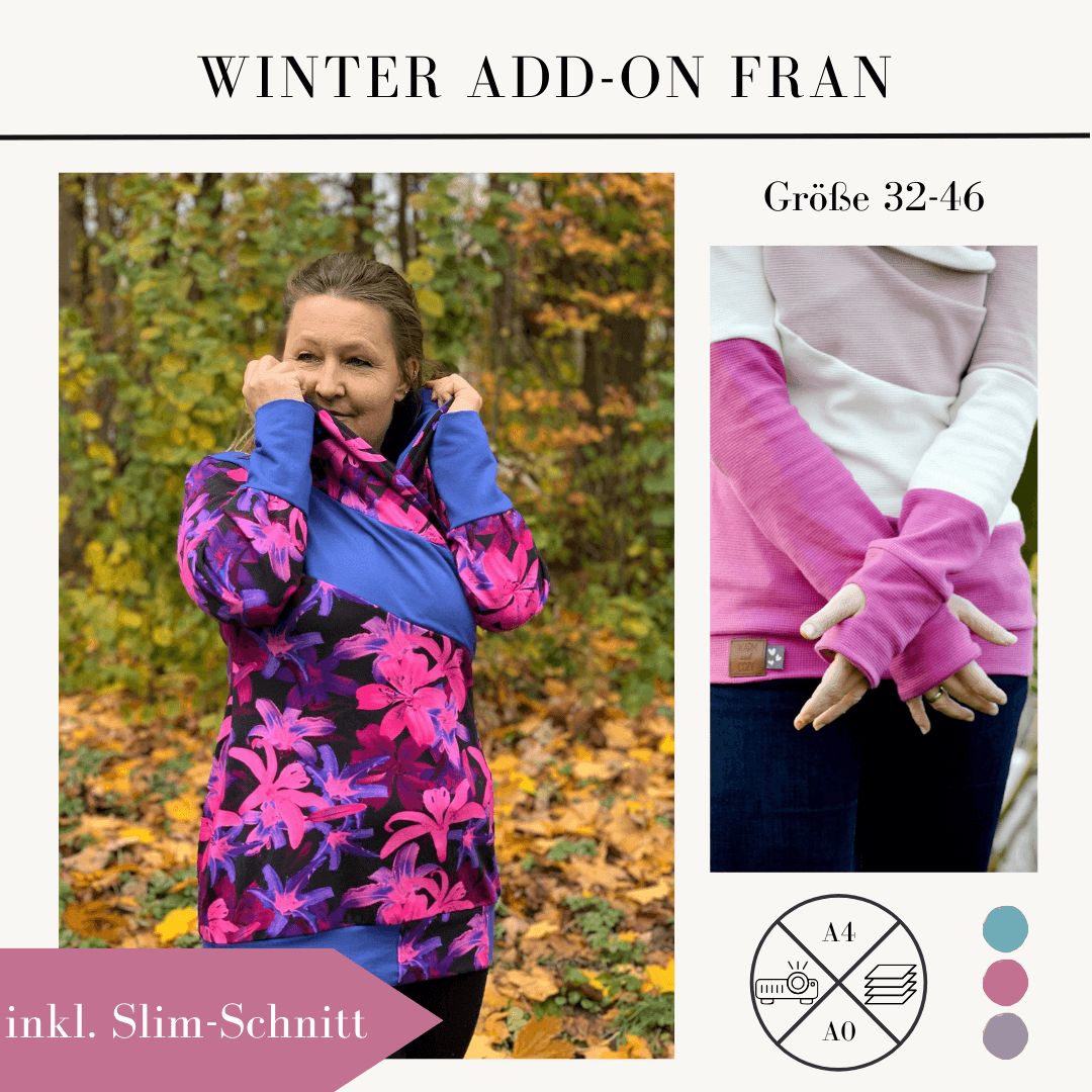 Schnittmuster Winter Add-on für Shirt Fran Gr. 32-48 - Sewando