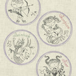 Stickdatei Sternzeichen Horoskop Button Set 980 - Sewando