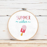 Stickdatei Summer Vibes 2 10x10 13x18 Applikation Sommer Schrift sticken Sommerzeit - Sewando