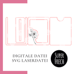 Laserdatei - Bilderrahmen mit Rose - Sewando