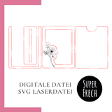 Laserdatei - Bilderrahmen mit Rose - Sewando