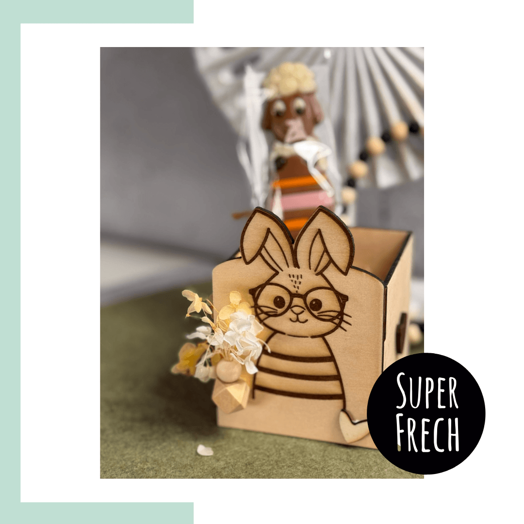 Laserdatei - Osternest mit Hasen - Sewando