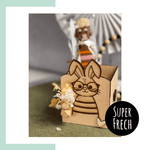 Laserdatei - Osternest mit Hasen - Sewando