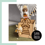 Laserdatei - Osternest mit Hasen - Sewando