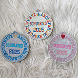 Stickdatei Schulkind 2025 Anhänger Set 2540 - Sewando