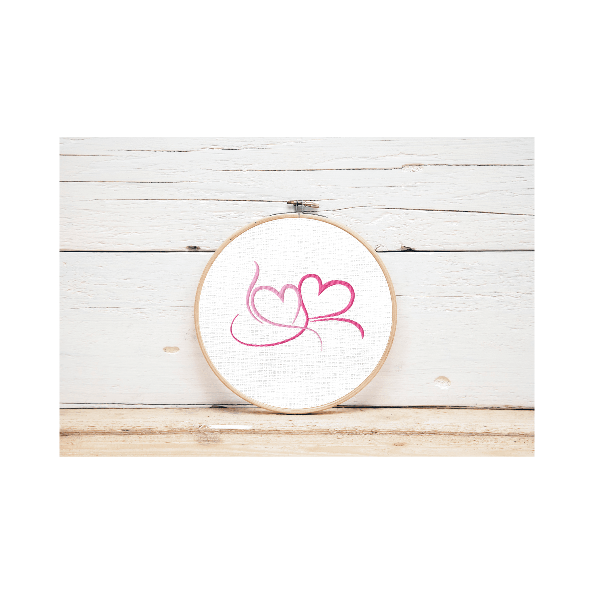 Stickdatei Herz Doppelherz 10x10 13x18 Hochzeit Liebe Valentinstag Hochzeitstag Verlobung - Sewando