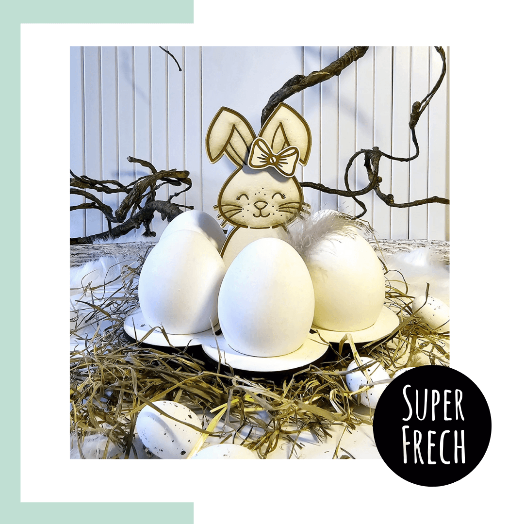 Laserdatei - Eierteller mit Hase - Sewando