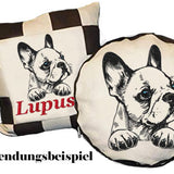 Stickdatei Französische Bulldogge Welpe " Luna " - realistisch - FÜR HELLE STOFFE