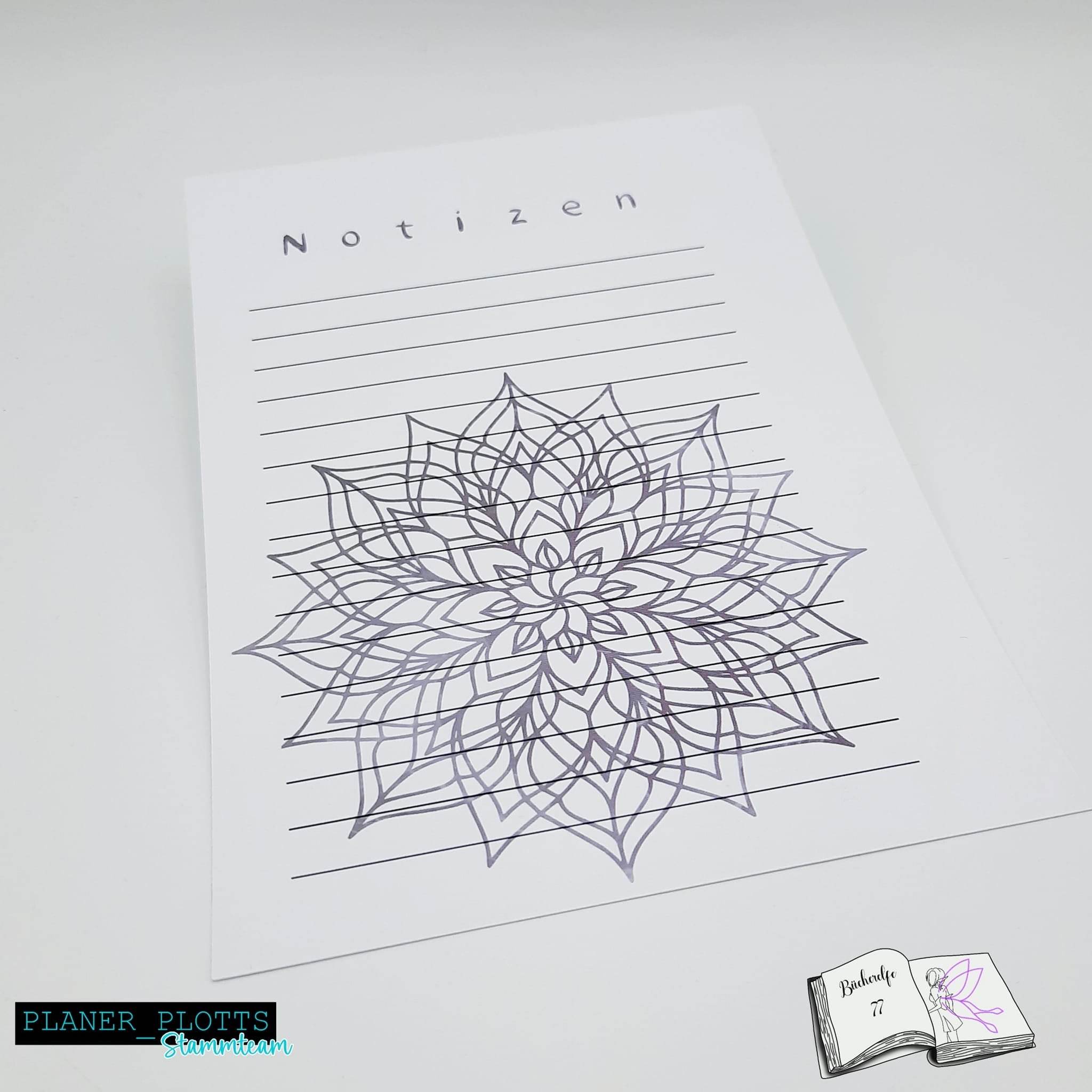 Digiset Mandala mit Oleander Sublimation, Digistamp, Digipaper - Sewando