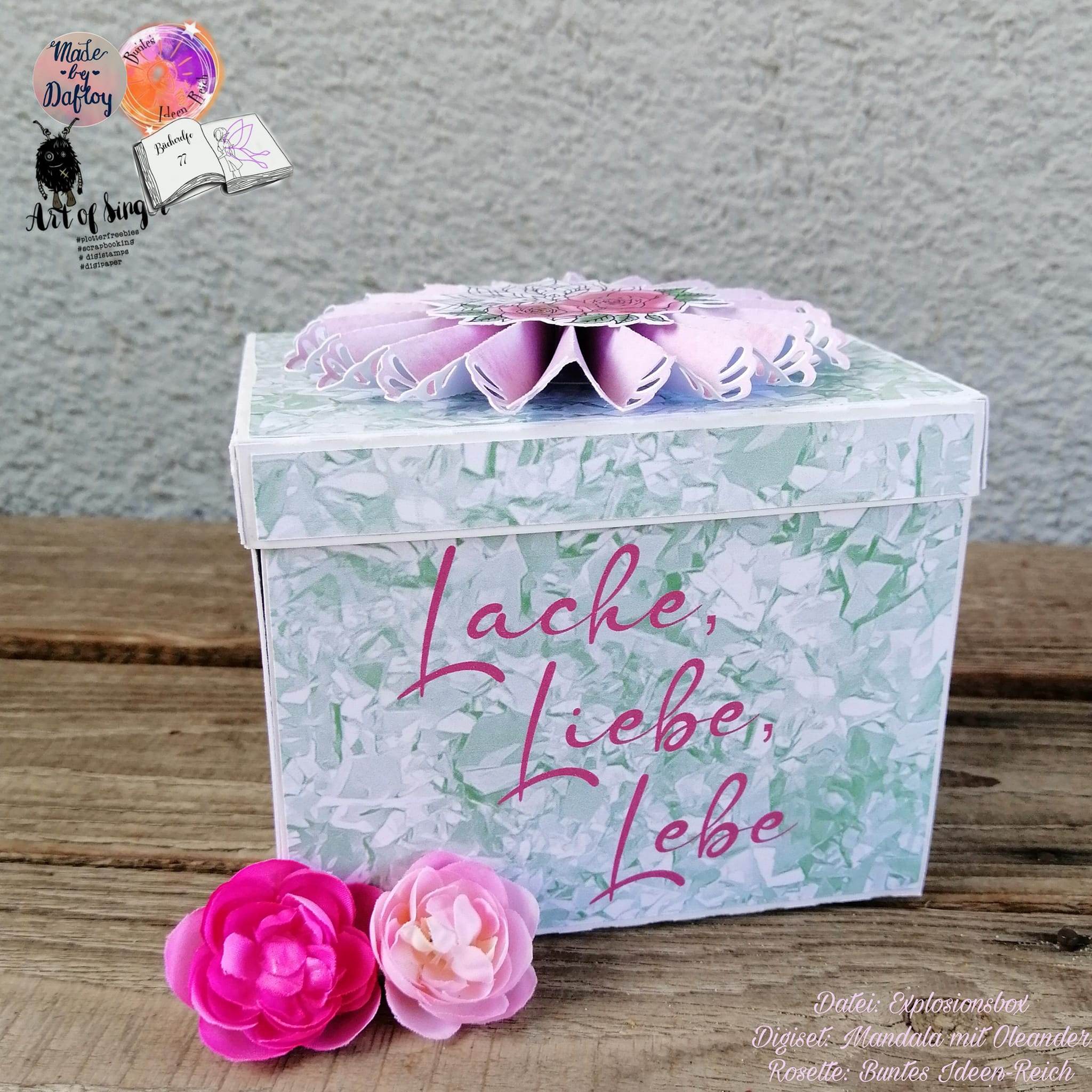 Digiset Mandala mit Oleander Sublimation, Digistamp, Digipaper - Sewando