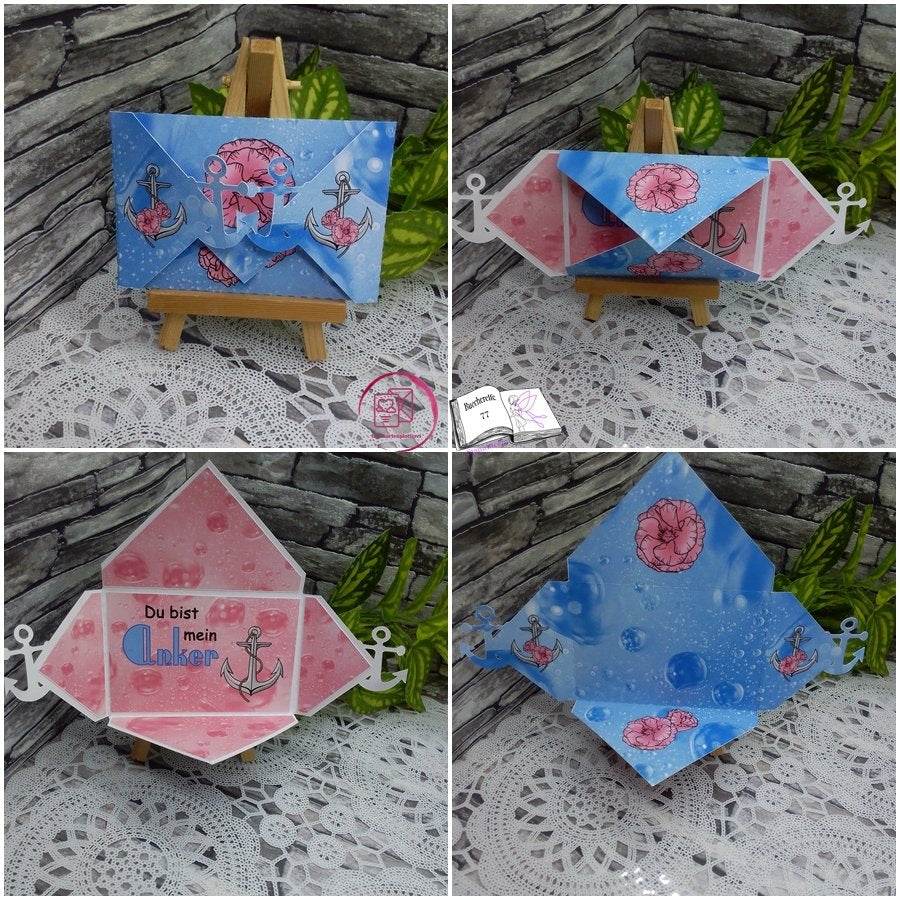 Digiset Blumen Anker Plotterdatei, Sublimation, Digistamp, Digipaper - Sewando