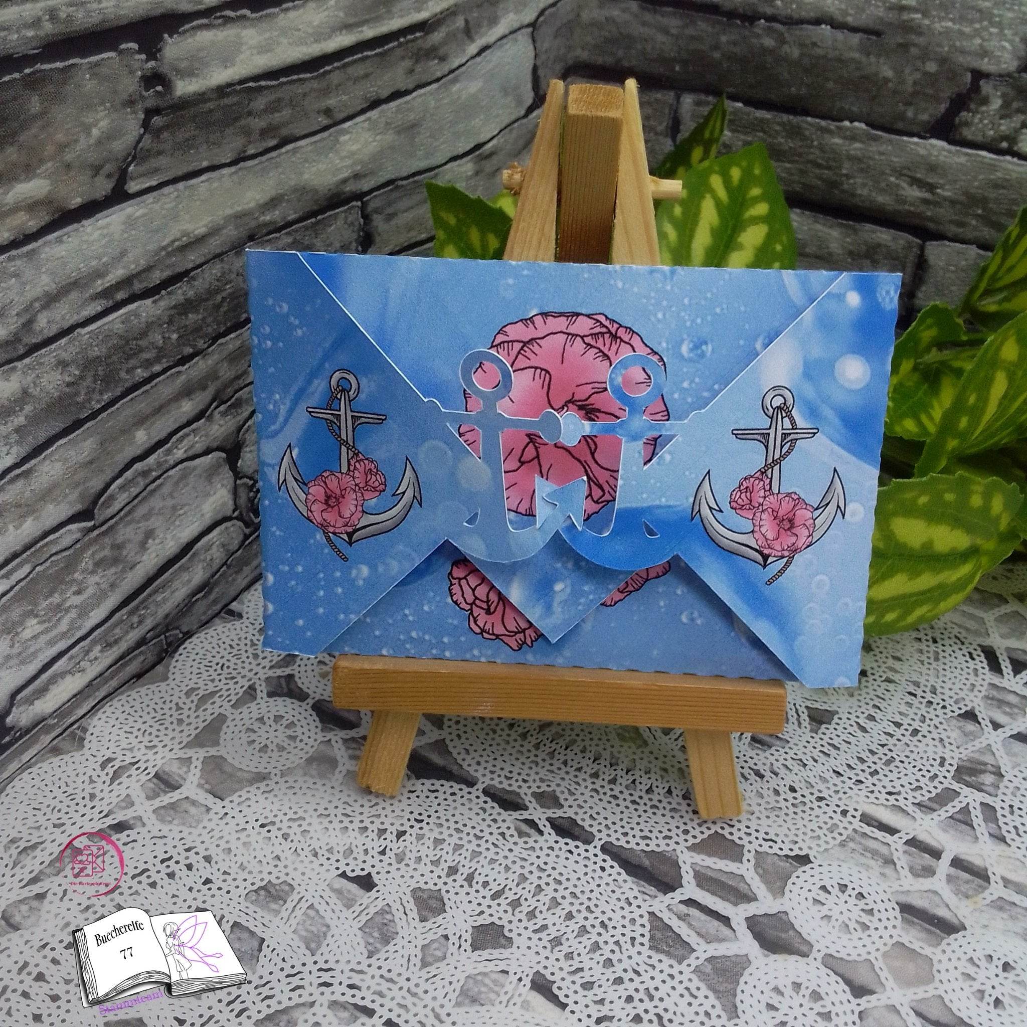 Digiset Blumen Anker Plotterdatei, Sublimation, Digistamp, Digipaper - Sewando