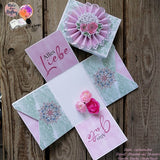 Digiset Mandala mit Oleander Sublimation, Digistamp, Digipaper - Sewando