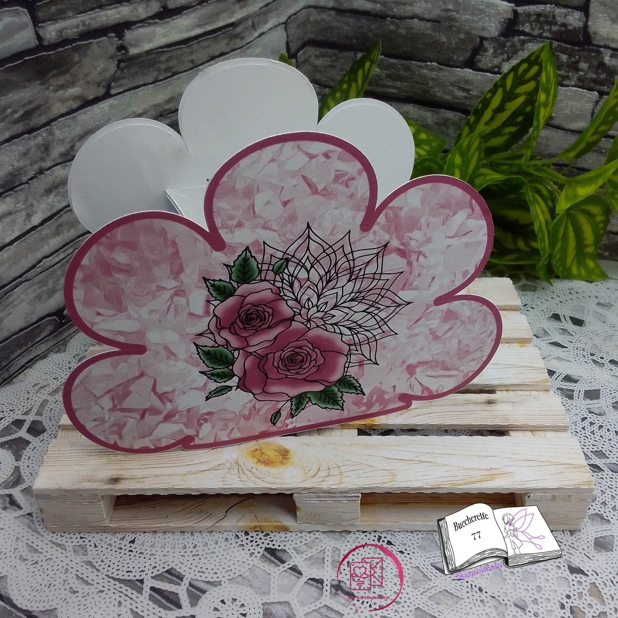 Digiset Mandala mit Oleander Sublimation, Digistamp, Digipaper - Sewando