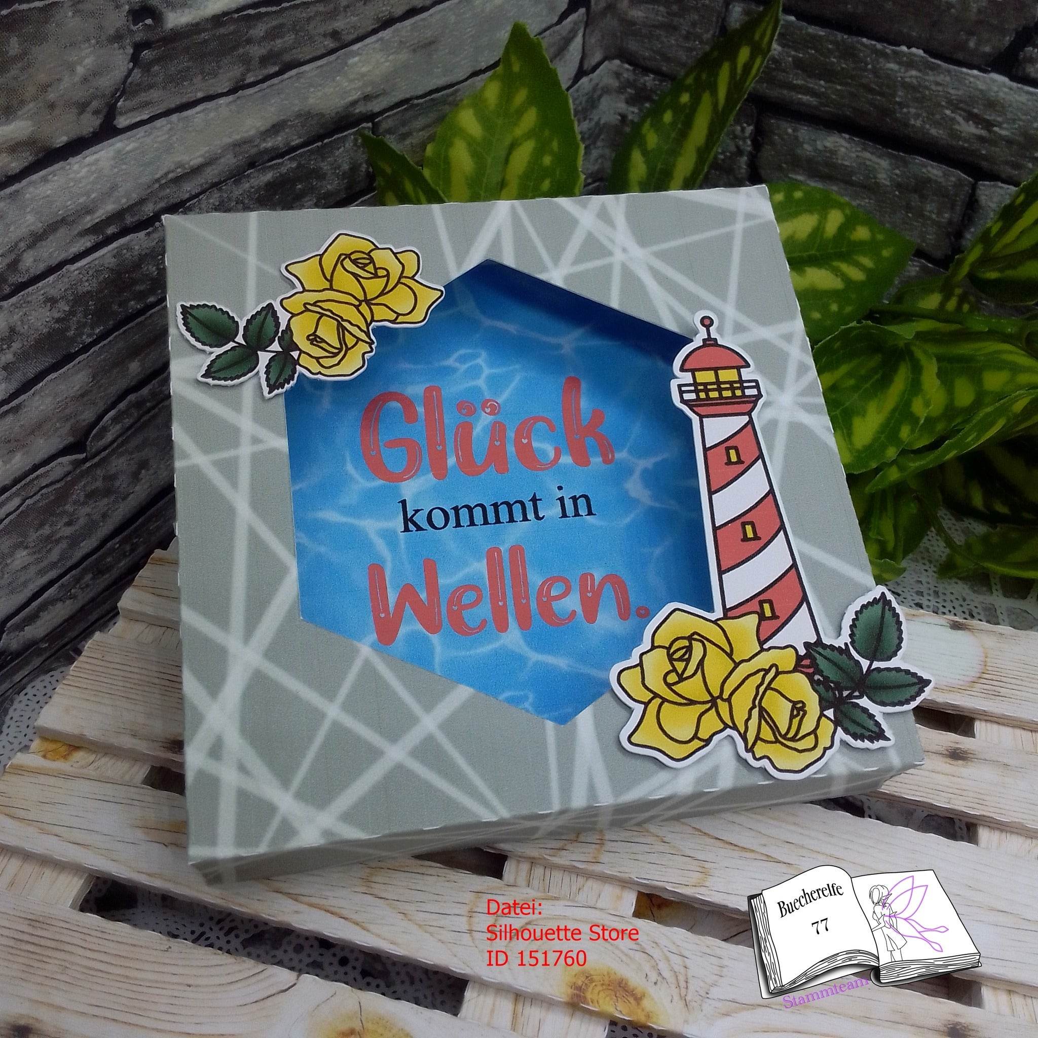 Digiset Rosen Leuchtturm Plotterdatei, Sublimation, Digistamp, Digipaper ! - Sewando