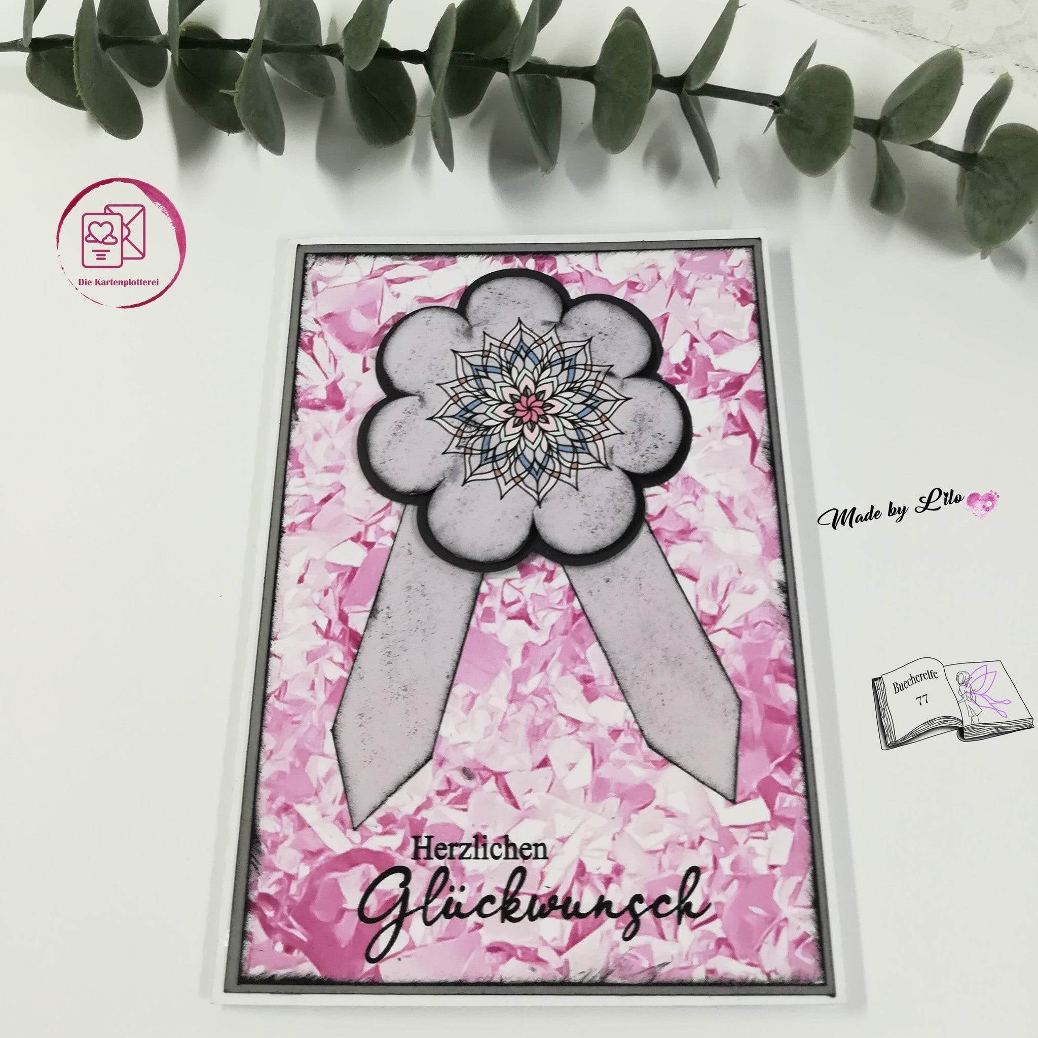 Digiset Mandala mit Oleander Sublimation, Digistamp, Digipaper - Sewando