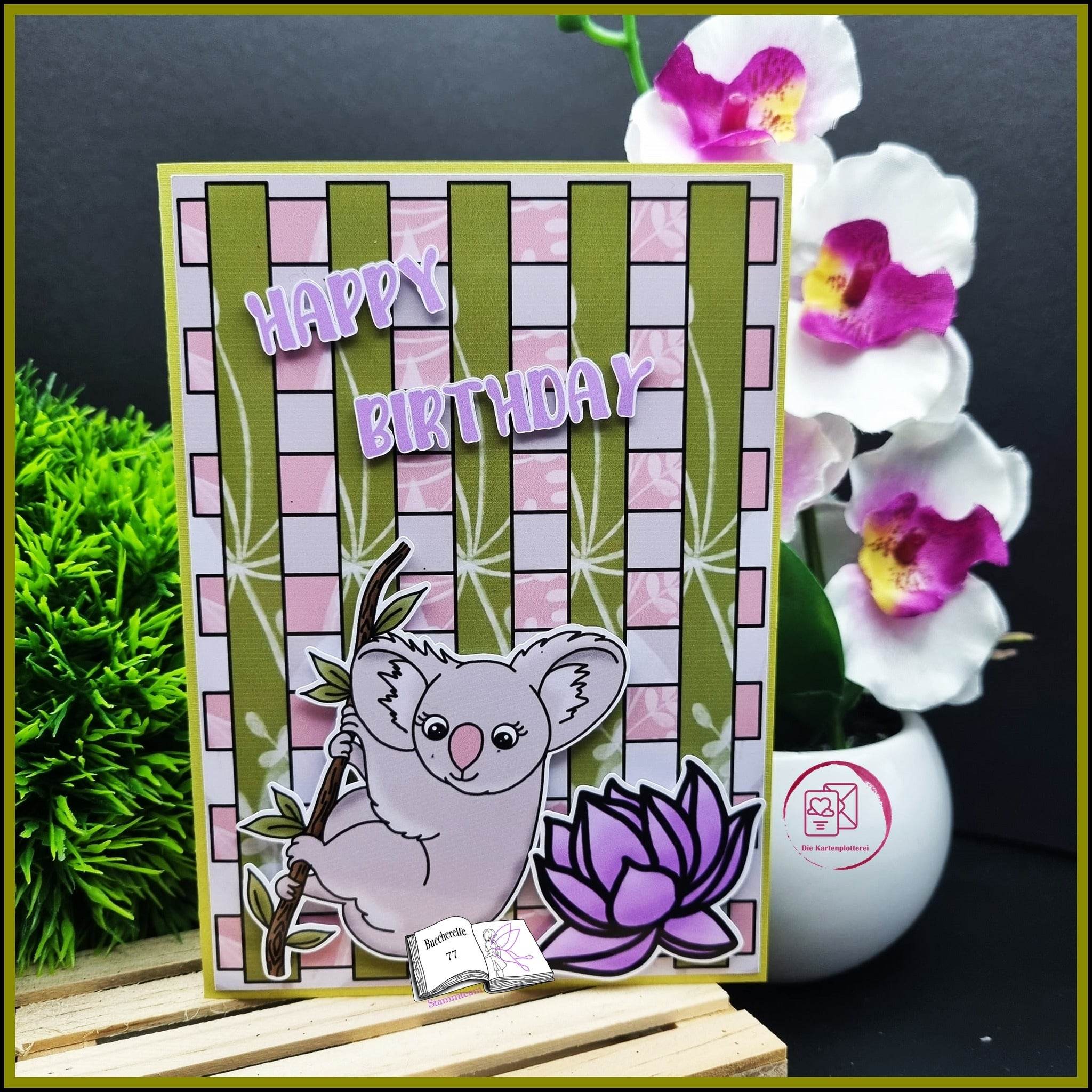 Digiset Koala mit Lotus Plotten, Sublimation, Drucken, Digistamp - Sewando