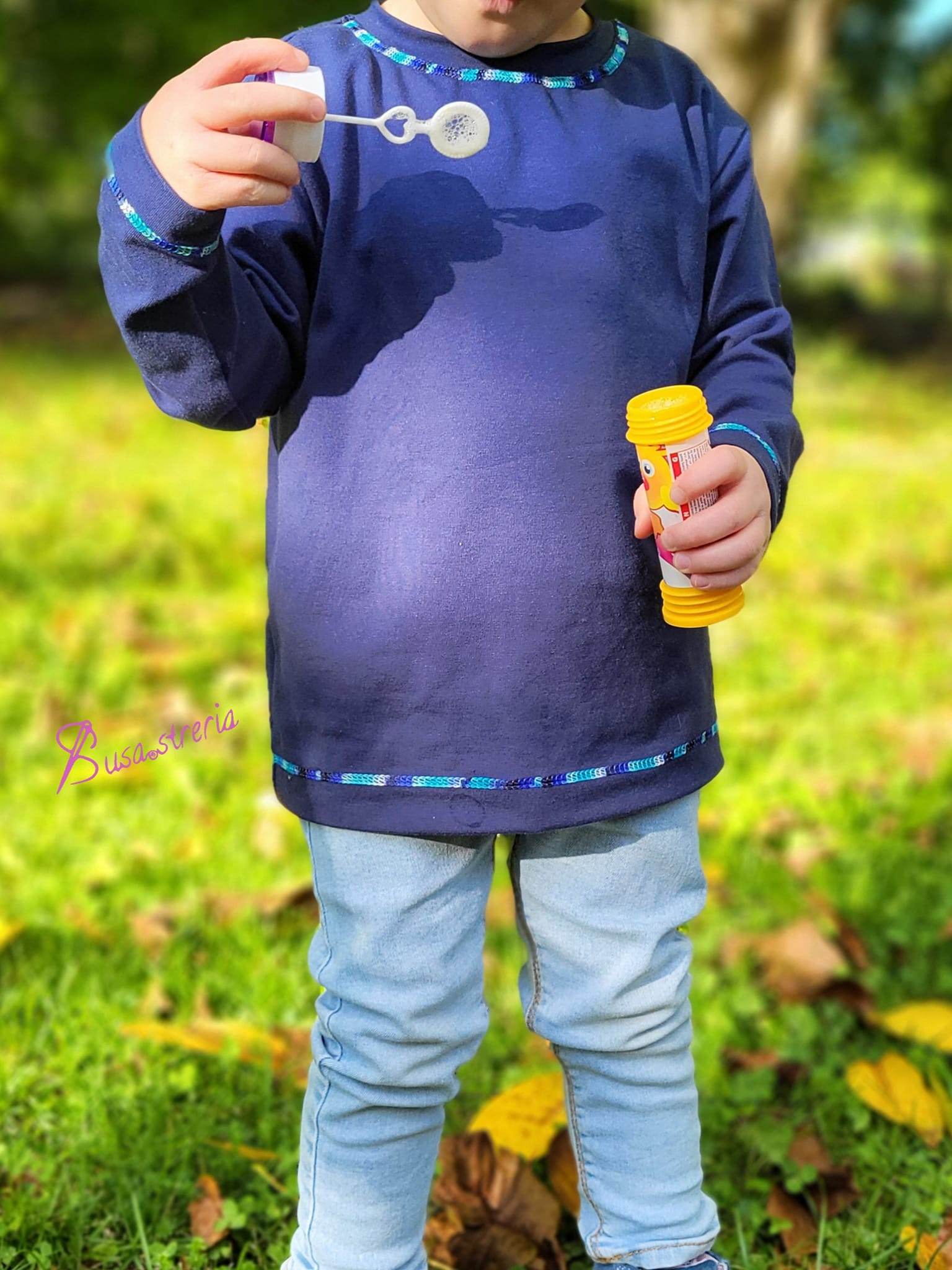 Schnittmuster Kinder Longsleeve Skjorte Gr. 56-140 - Sewando