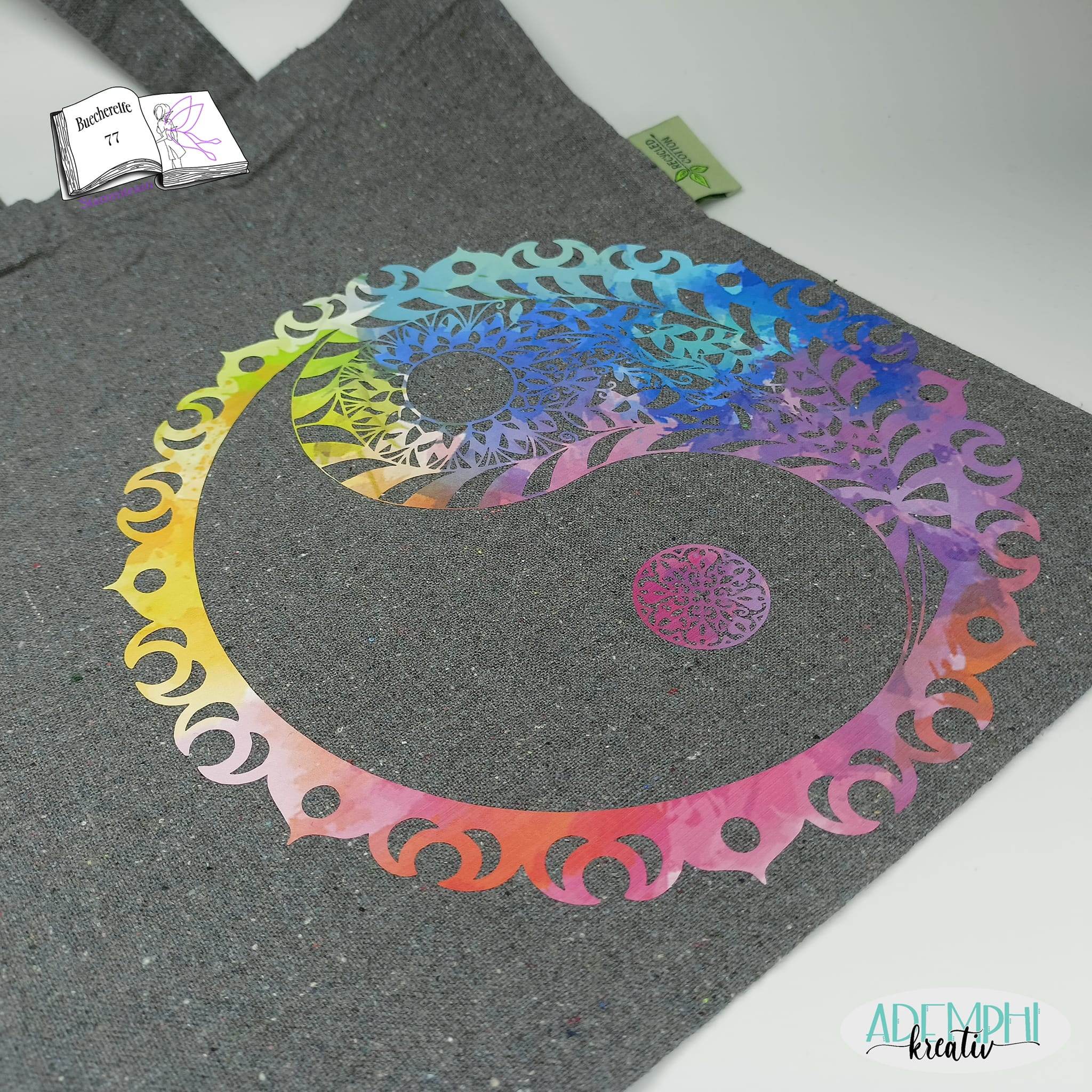 Plotterdatei Yin und Yang mit Rosen Sublimation, Digistamp, Digipaper ! - Sewando