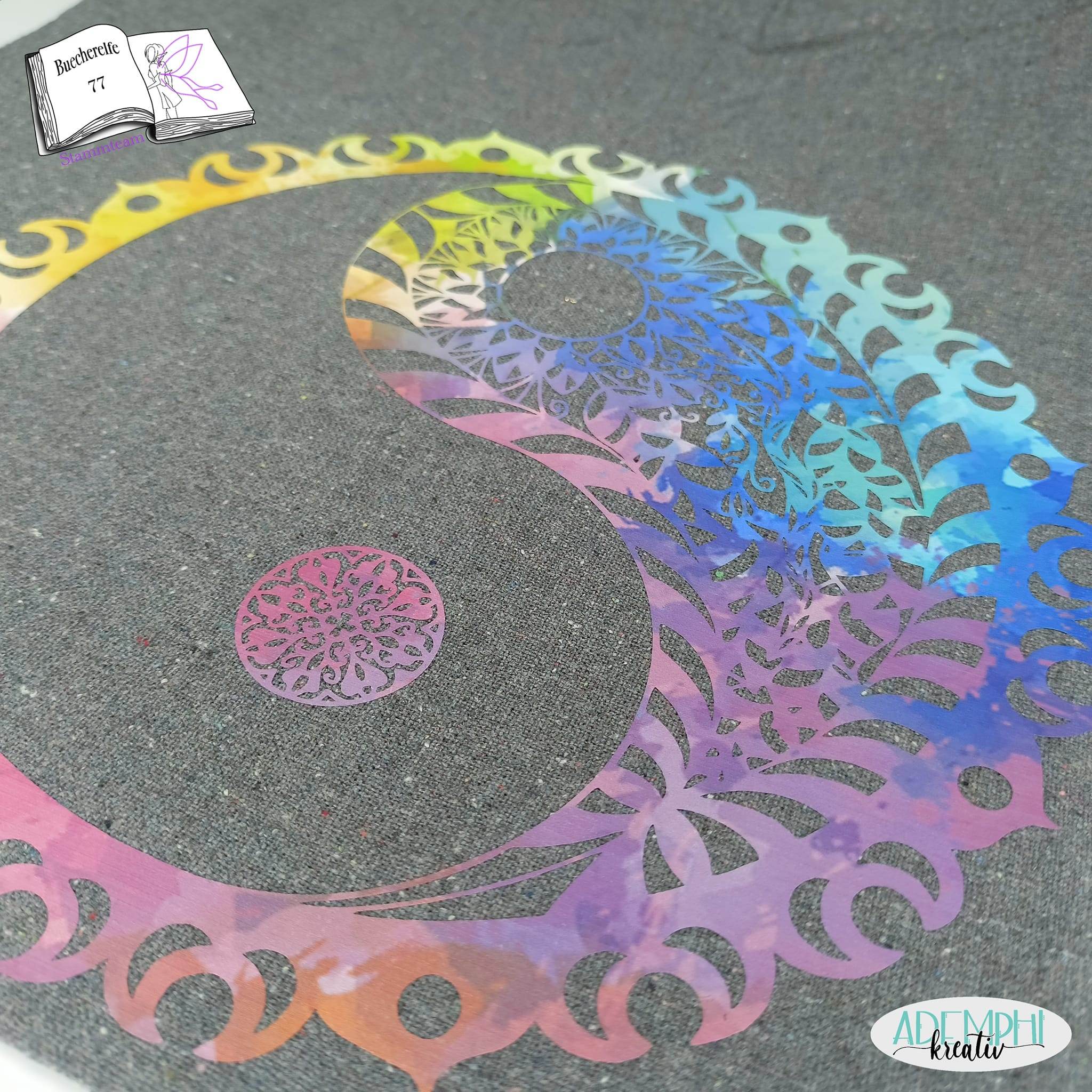 Plotterdatei Yin und Yang mit Rosen Sublimation, Digistamp, Digipaper ! - Sewando