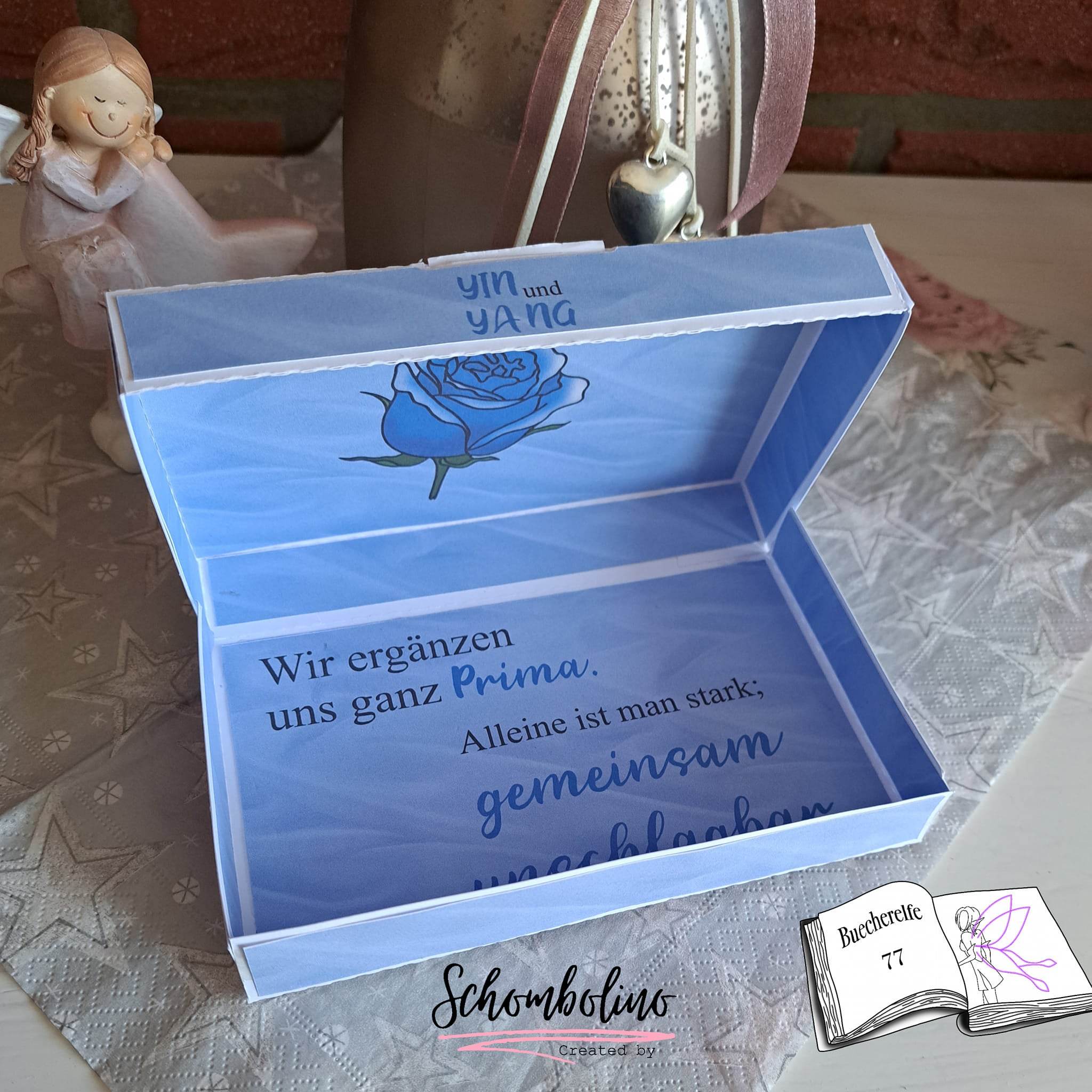 Plotterdatei Yin und Yang mit Rosen Sublimation, Digistamp, Digipaper ! - Sewando