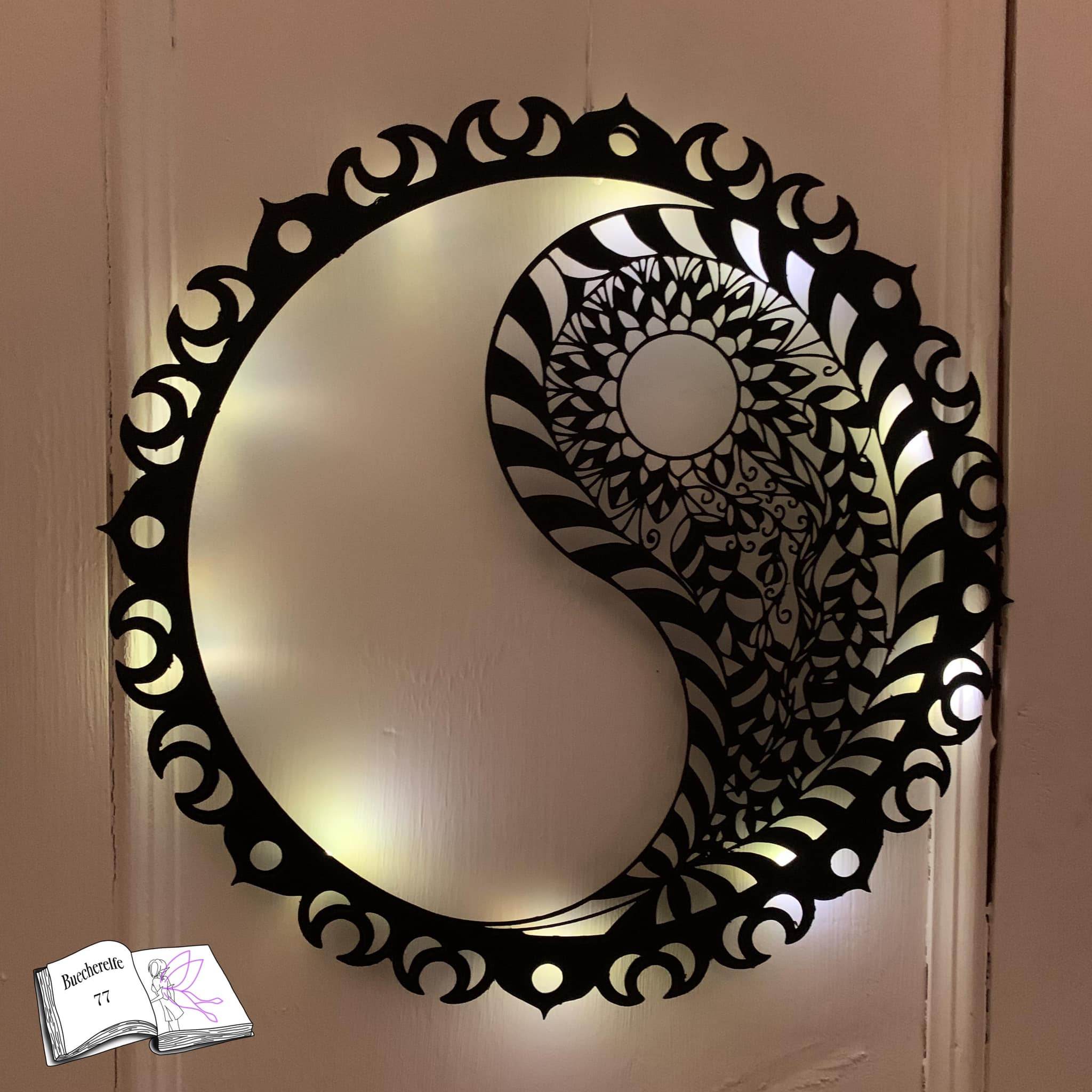 Plotterdatei Yin und Yang mit Rosen Sublimation, Digistamp, Digipaper ! - Sewando