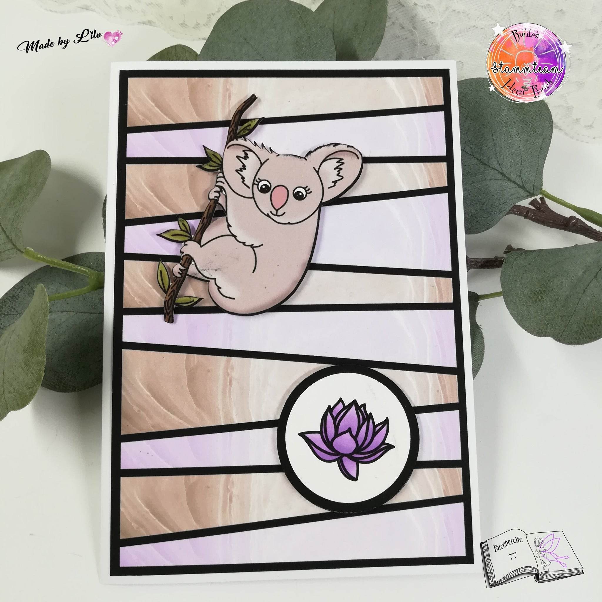 Digiset Koala mit Lotus Plotten, Sublimation, Drucken, Digistamp - Sewando