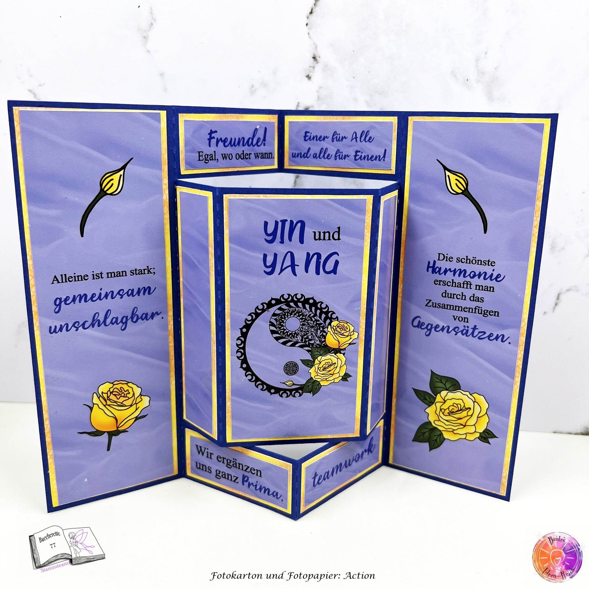 Plotterdatei Yin und Yang mit Rosen Sublimation, Digistamp, Digipaper ! - Sewando