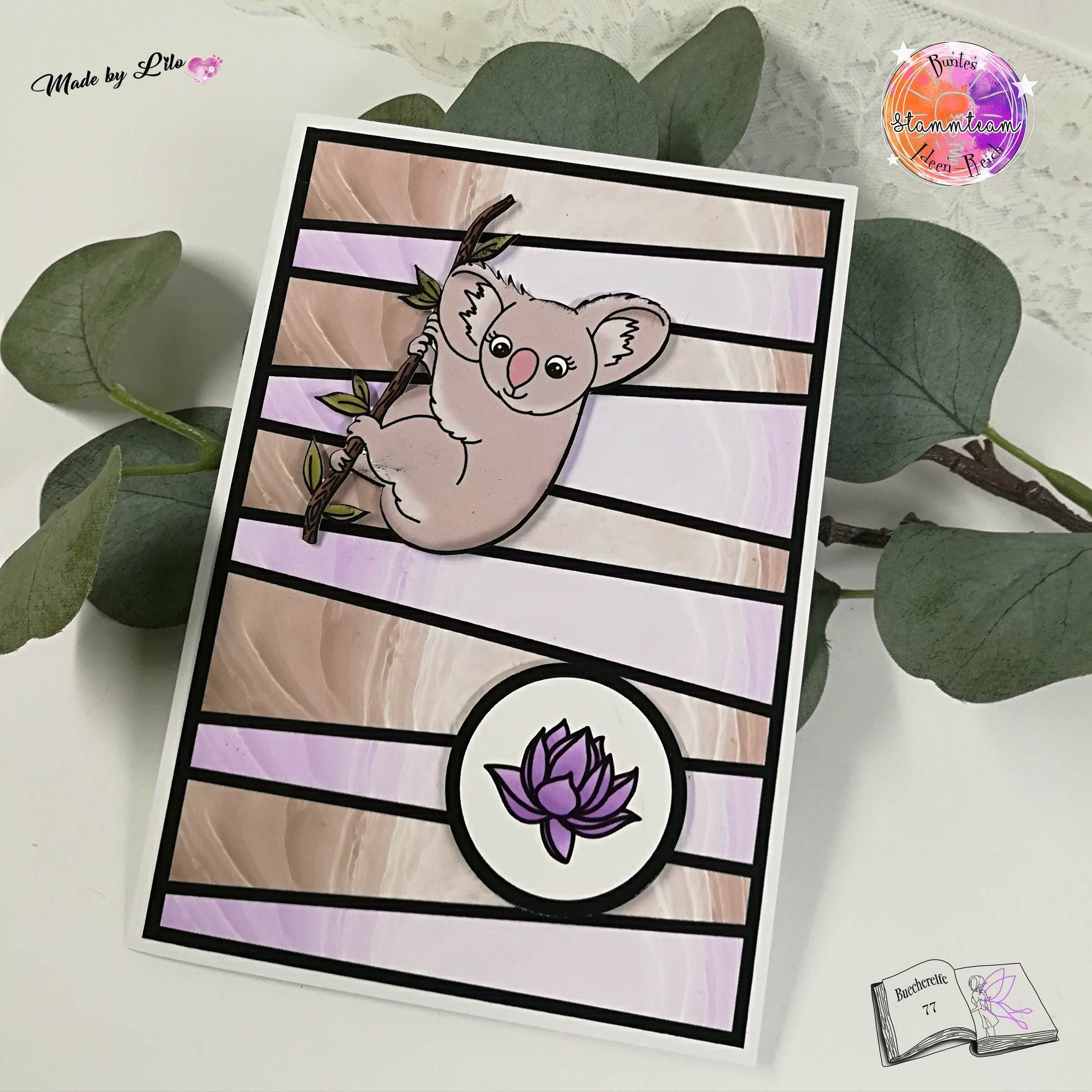 Digiset Koala mit Lotus Plotten, Sublimation, Drucken, Digistamp - Sewando