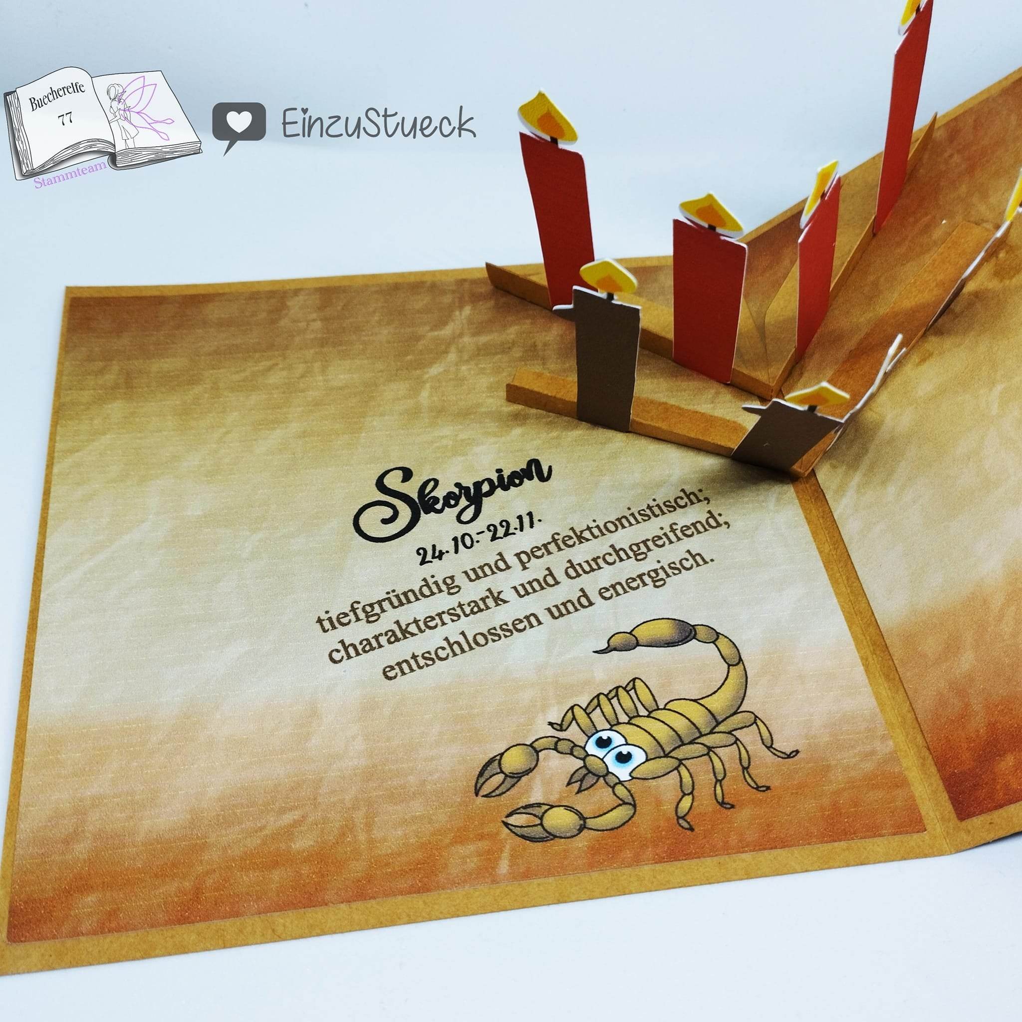 Plotterdatei Skorpion mit Chrysantheme Sublimation, Digistamp, Digipaper ! - Sewando