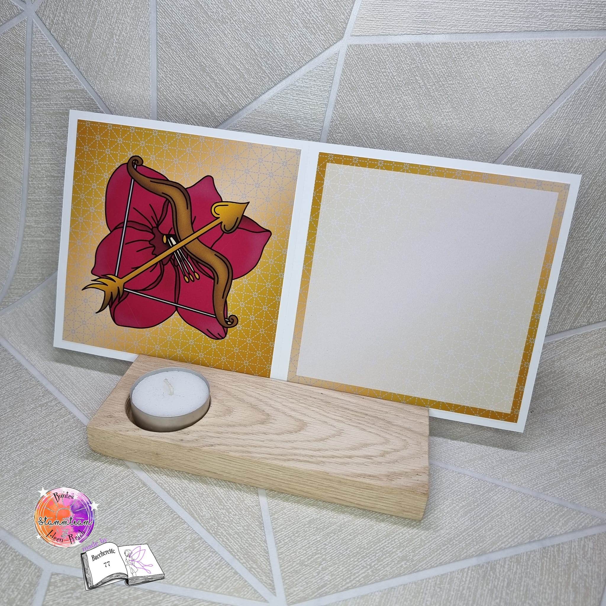 Plotterdatei Schütze mit Amaryllis Sublimation, Digistamp, Digipaper ! - Sewando