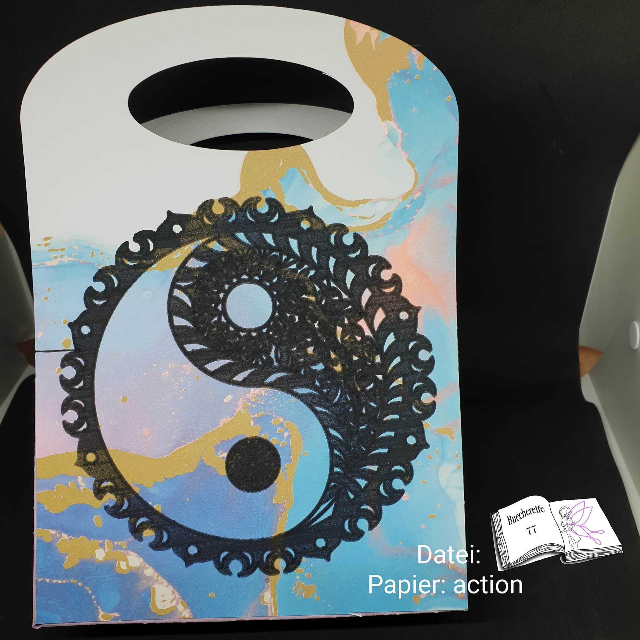 Plotterdatei Yin und Yang mit Rosen Sublimation, Digistamp, Digipaper ! - Sewando