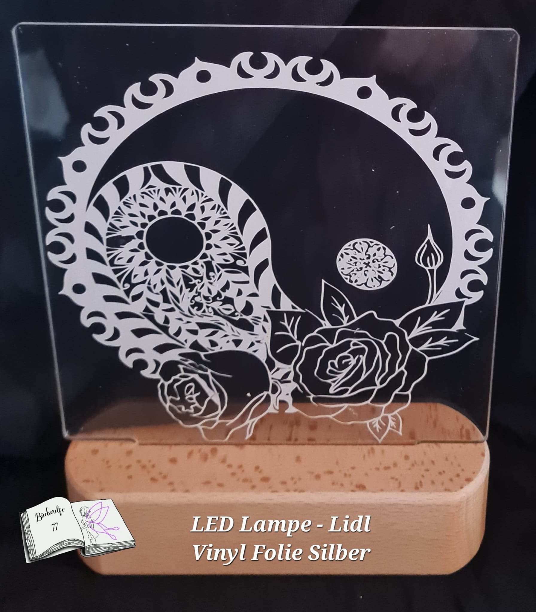 Plotterdatei Yin und Yang mit Rosen Sublimation, Digistamp, Digipaper ! - Sewando