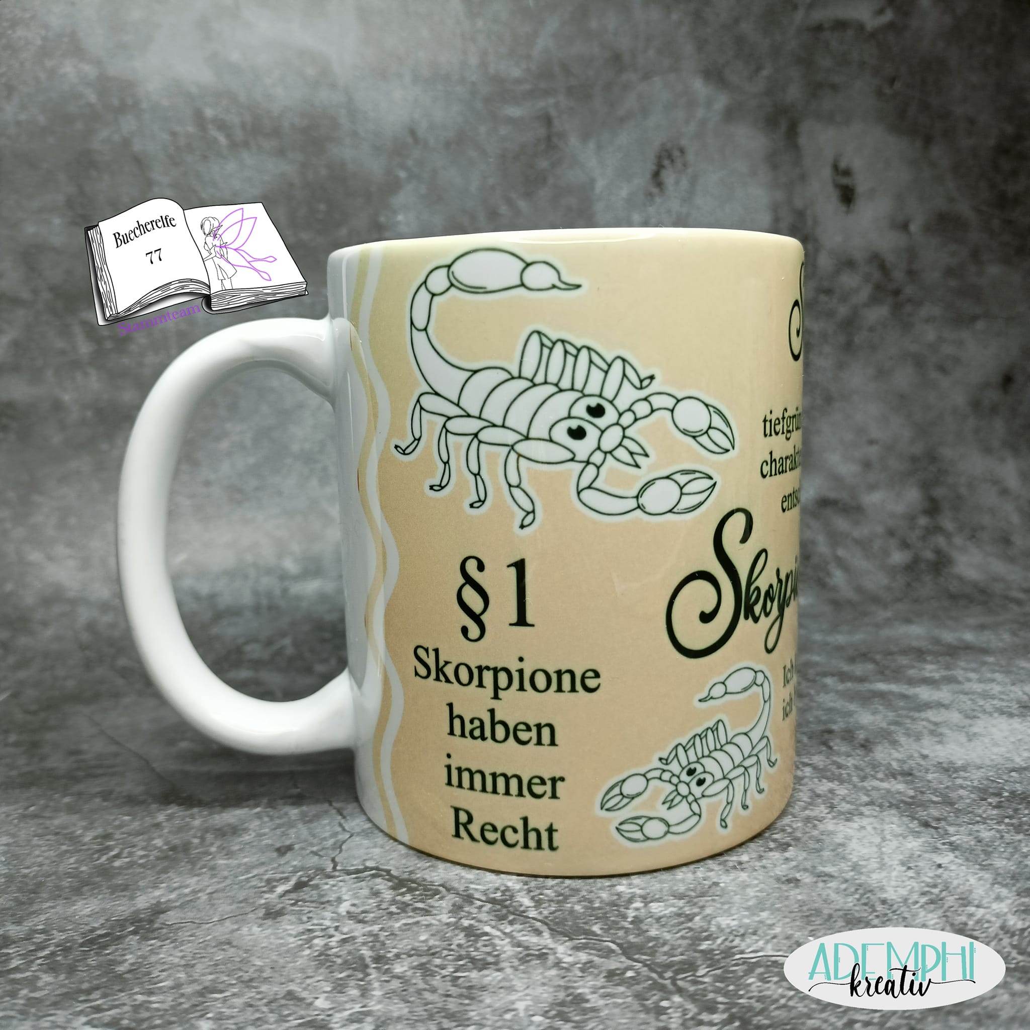 Plotterdatei Skorpion mit Chrysantheme Sublimation, Digistamp, Digipaper ! - Sewando