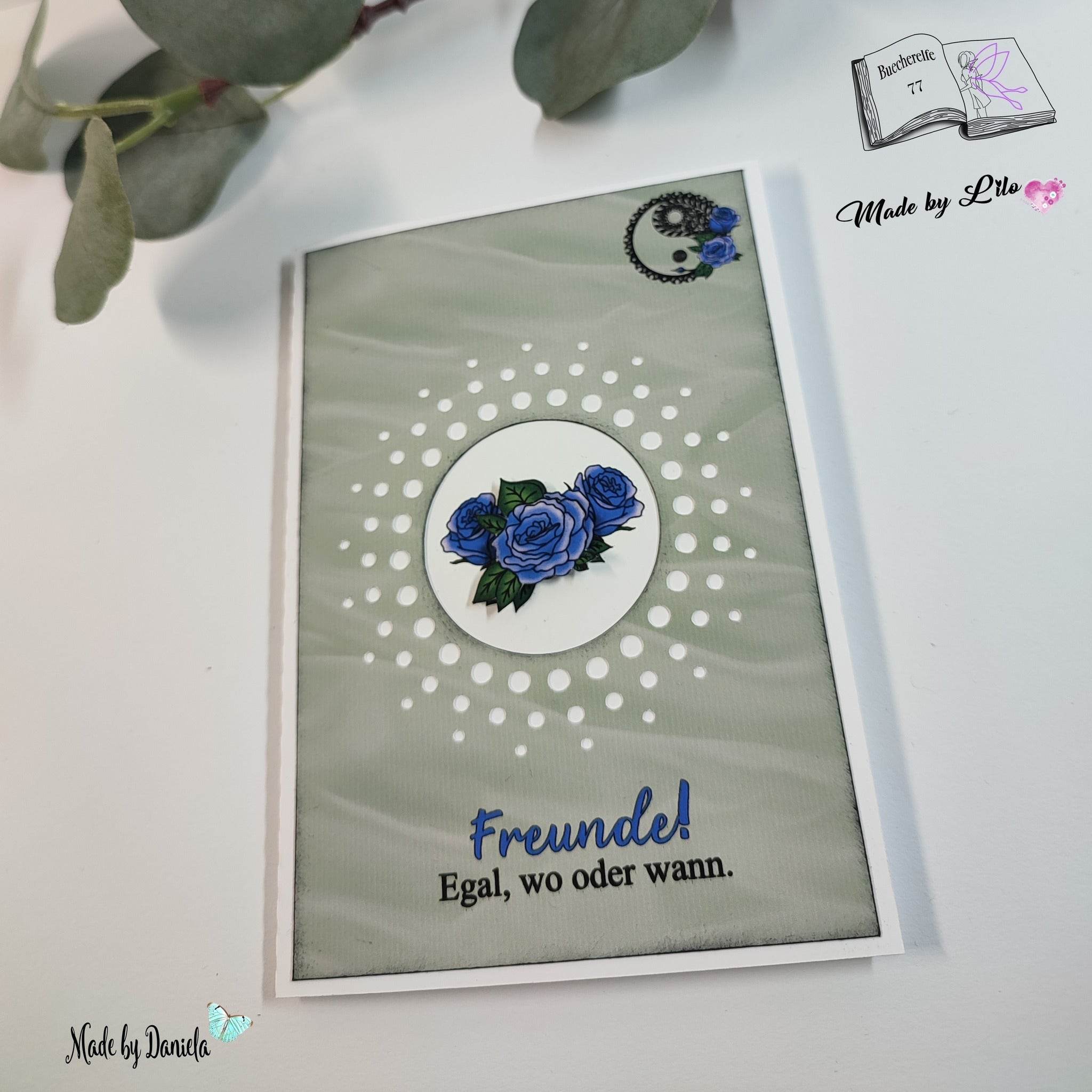 Plotterdatei Yin und Yang mit Rosen Sublimation, Digistamp, Digipaper ! - Sewando