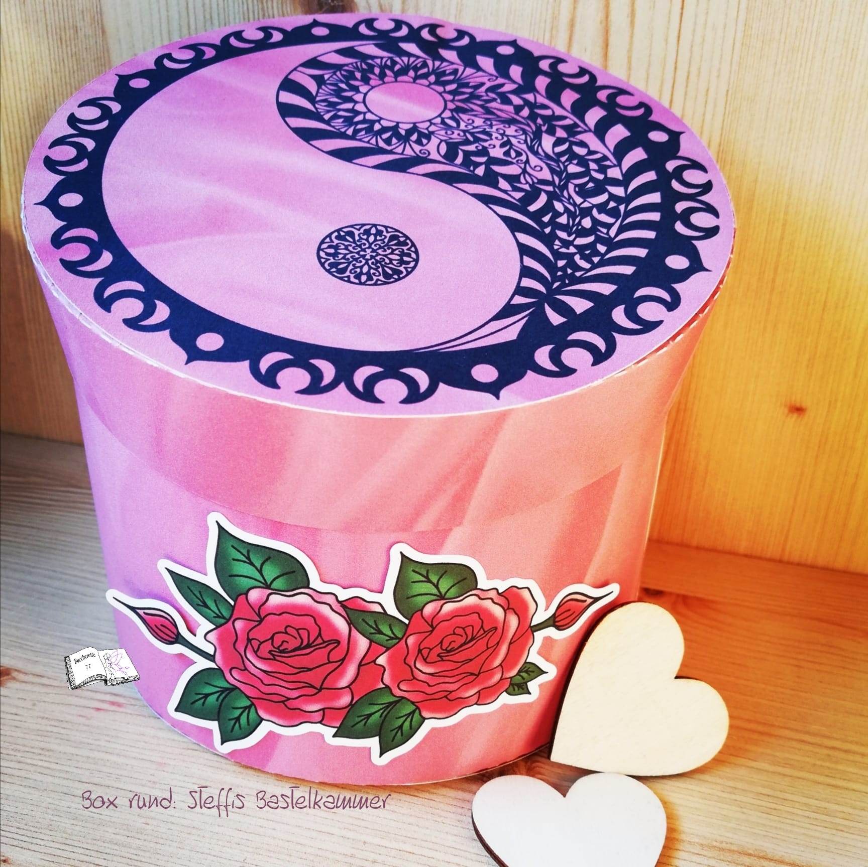 Plotterdatei Yin und Yang mit Rosen Sublimation, Digistamp, Digipaper ! - Sewando
