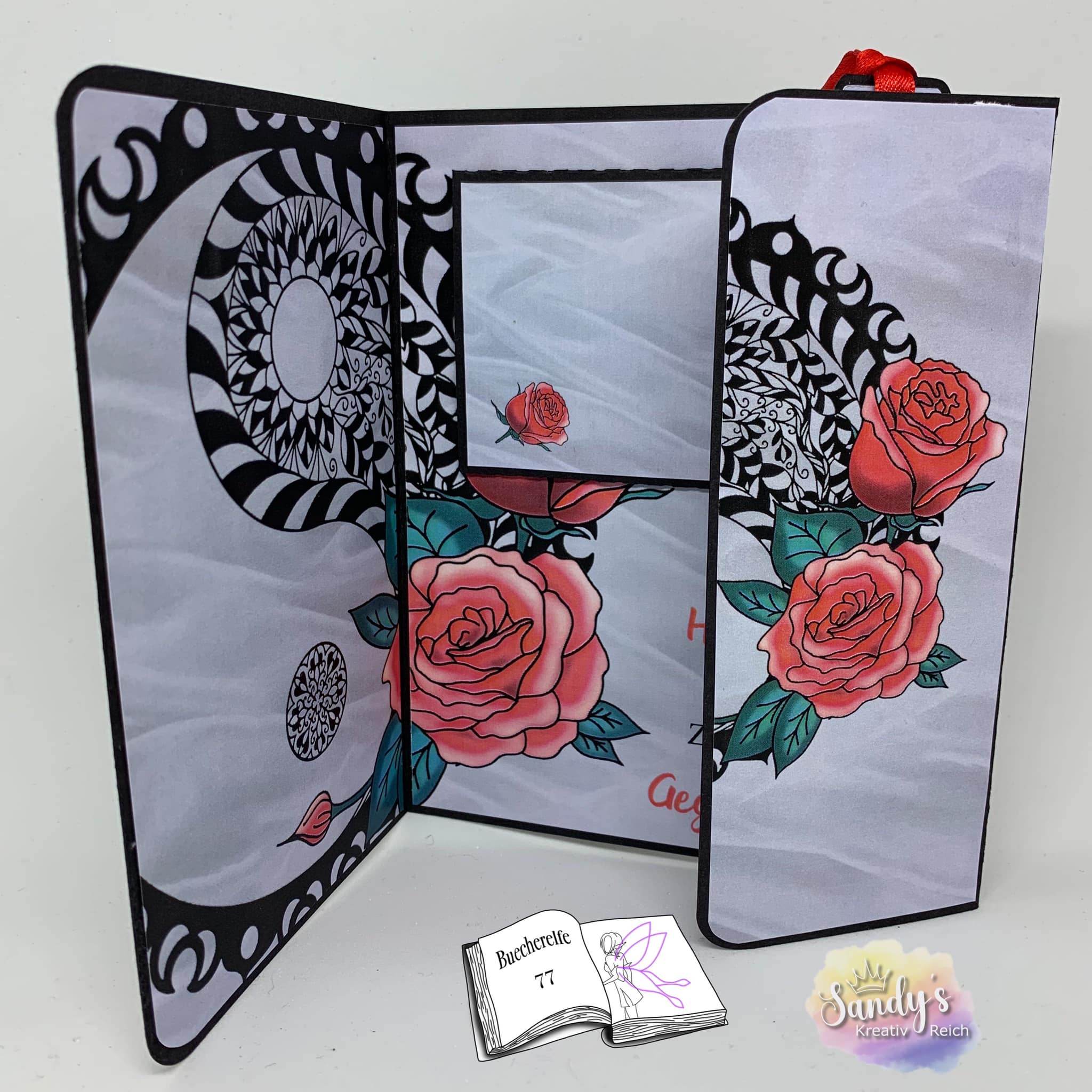 Plotterdatei Yin und Yang mit Rosen Sublimation, Digistamp, Digipaper ! - Sewando