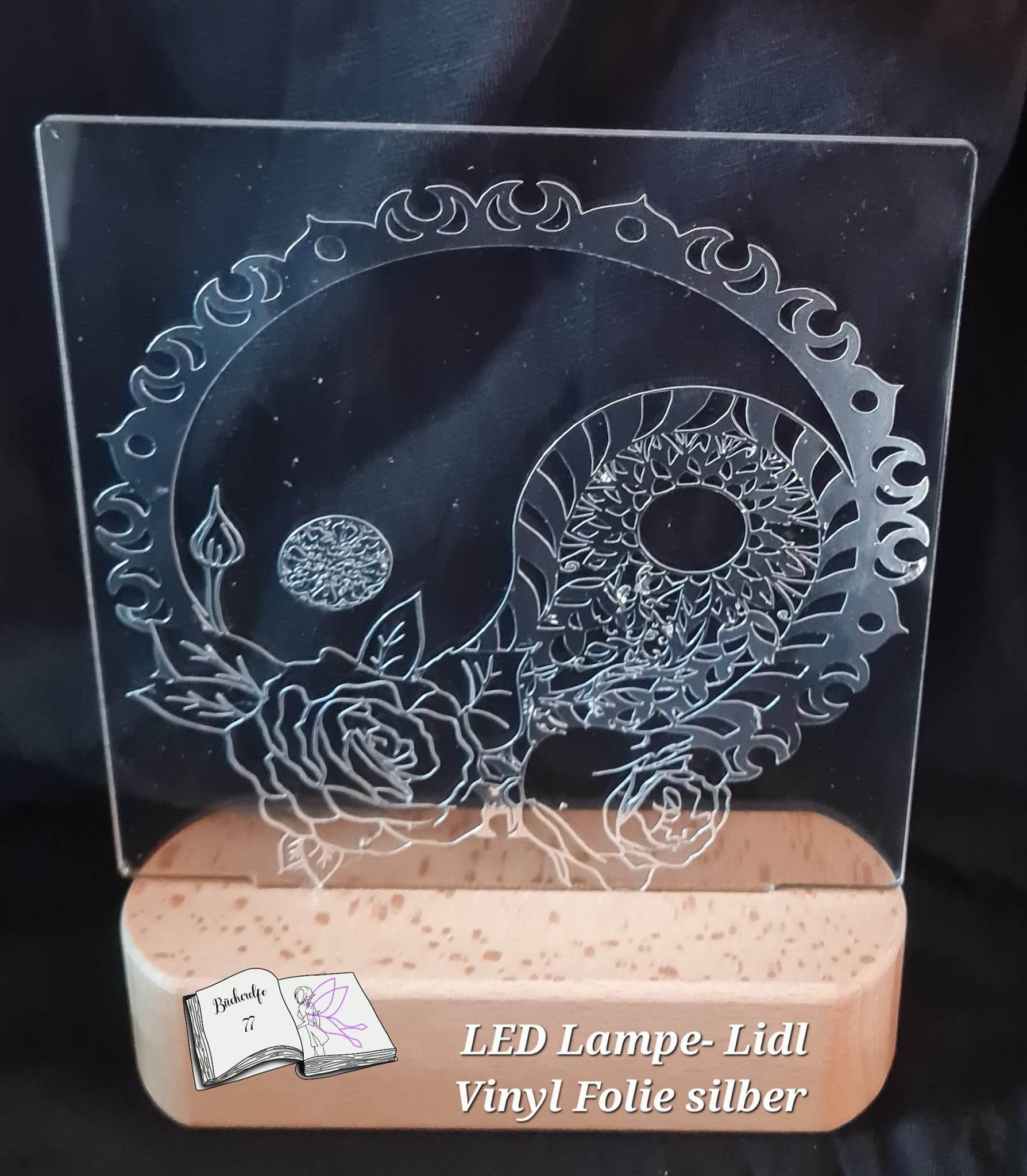 Plotterdatei Yin und Yang mit Rosen Sublimation, Digistamp, Digipaper ! - Sewando