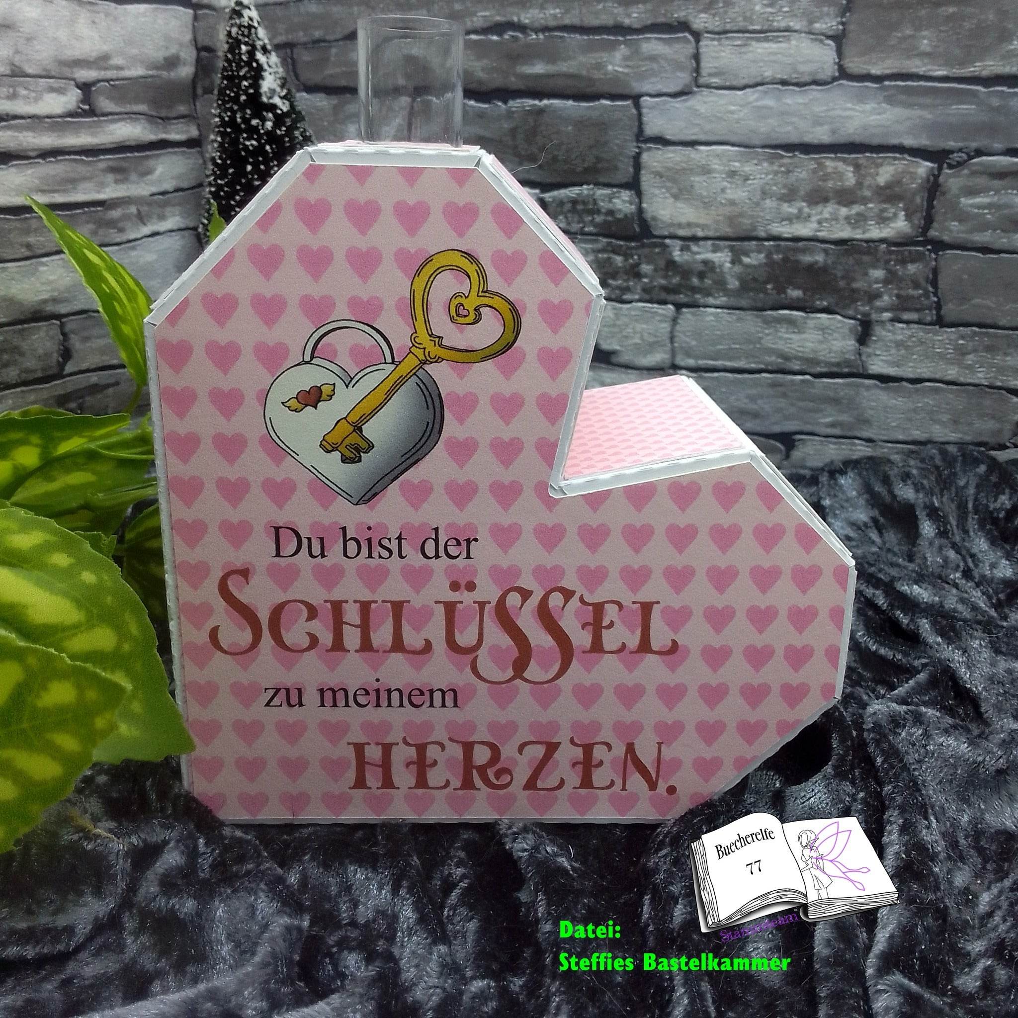 Digiset Herzschloss mit Schlüssel Plotterdatei, Sublimation, Digistamp, Digipaper - Sewando