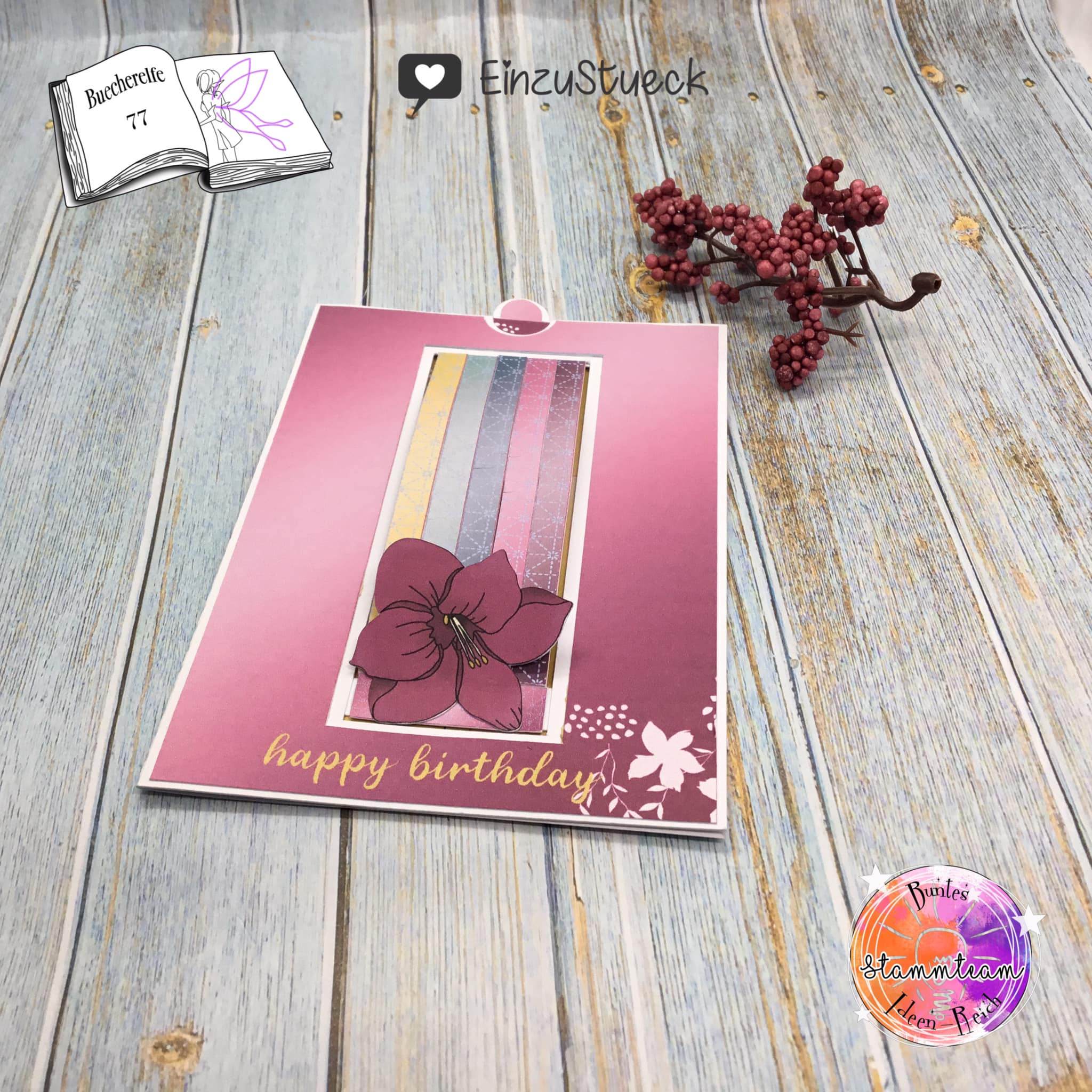 Digiset Schütze mit Amaryllis Plotterdatei, Sublimation, Digistamp, Digipaper - Sewando