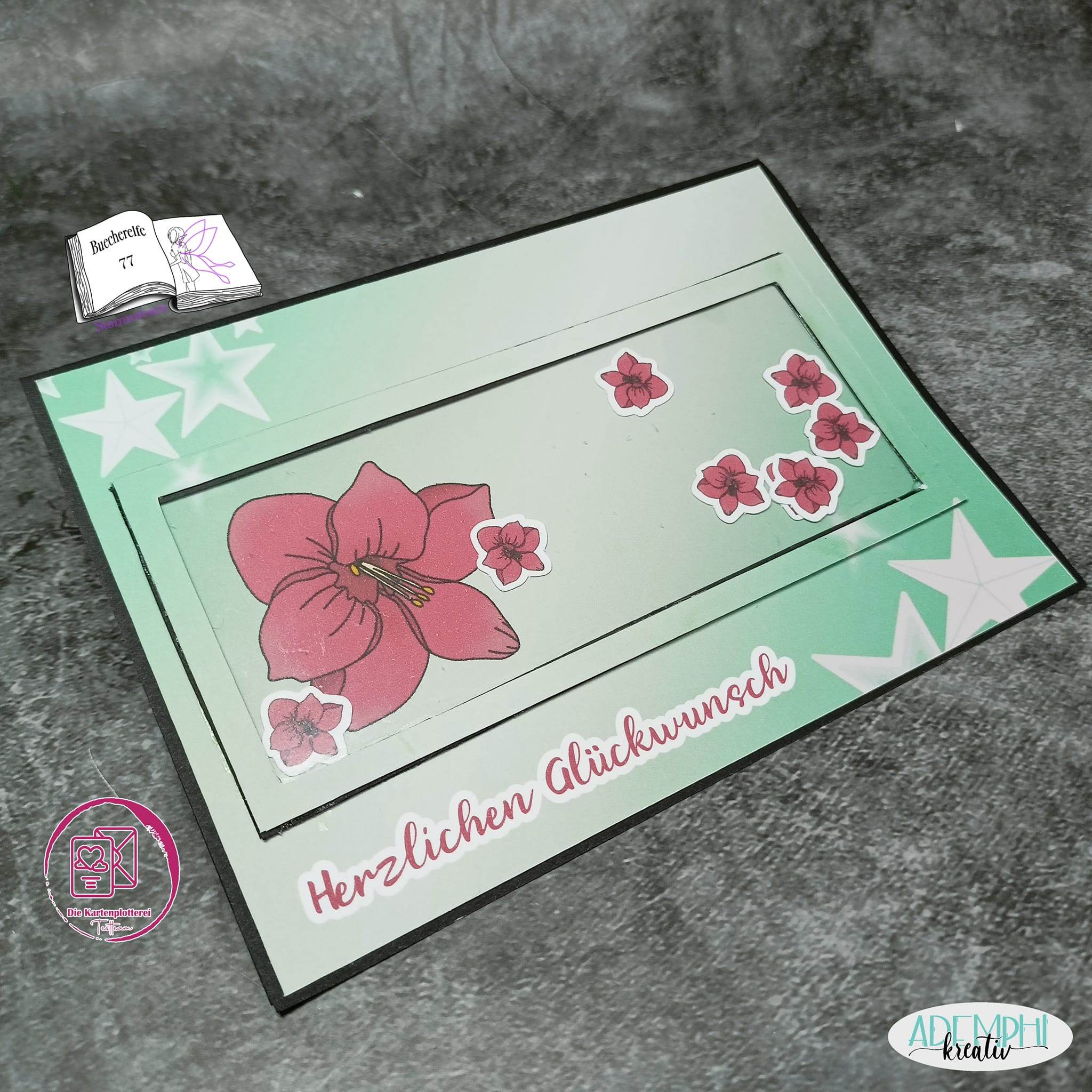 Plotterdatei Schütze mit Amaryllis Sublimation, Digistamp, Digipaper ! - Sewando