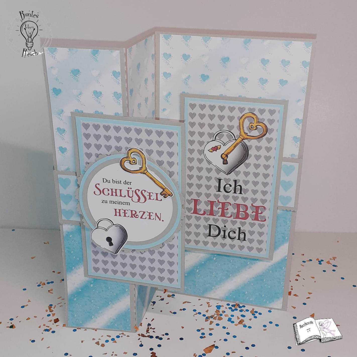 Digiset Herzschloss mit Schlüssel Plotterdatei, Sublimation, Digistamp, Digipaper - Sewando