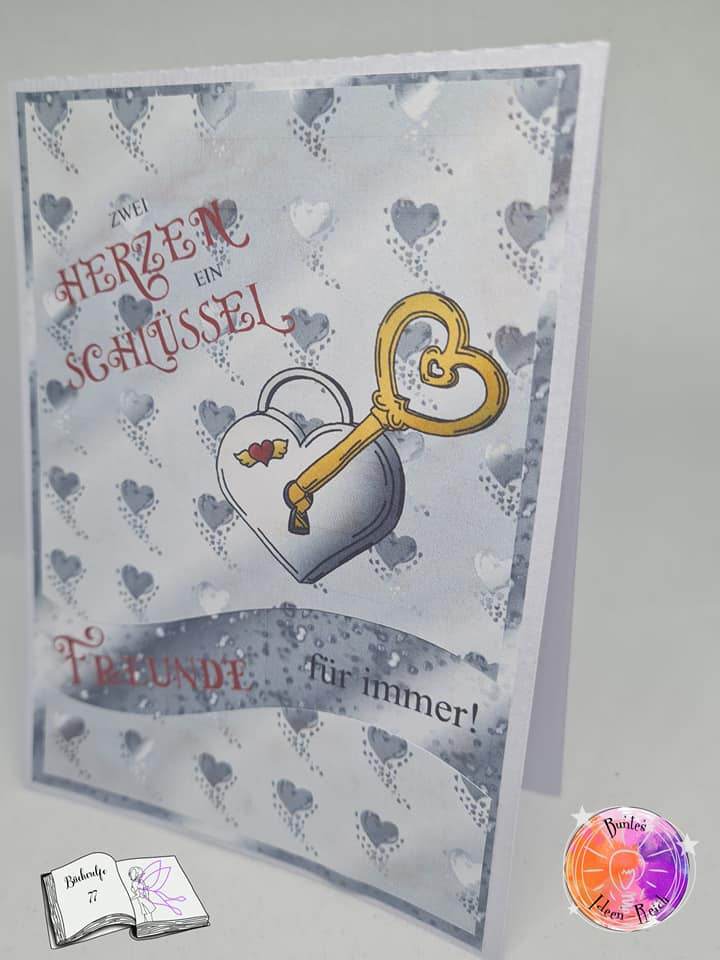 Digiset Herzschloss mit Schlüssel Plotterdatei, Sublimation, Digistamp, Digipaper - Sewando