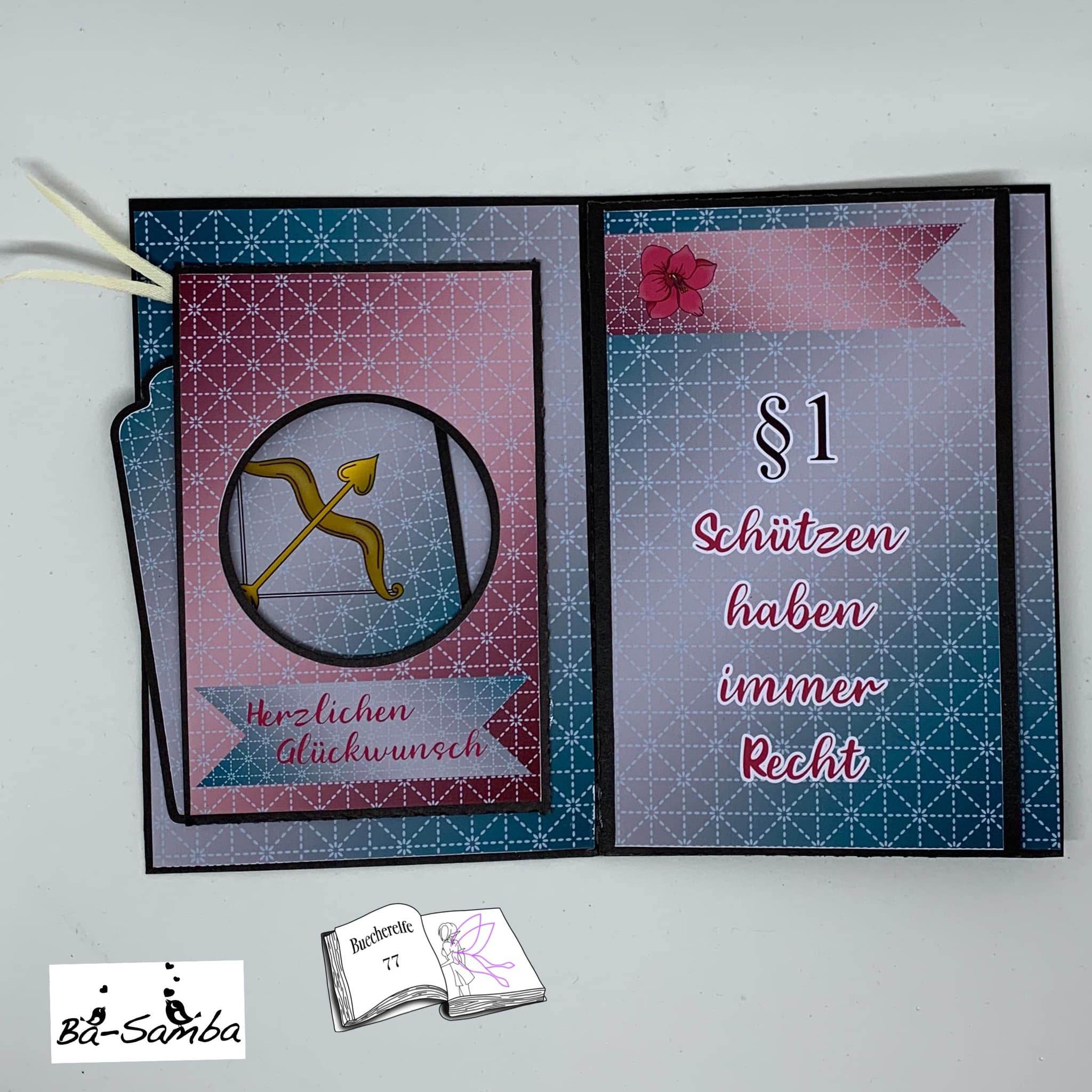 Plotterdatei Schütze mit Amaryllis Sublimation, Digistamp, Digipaper ! - Sewando