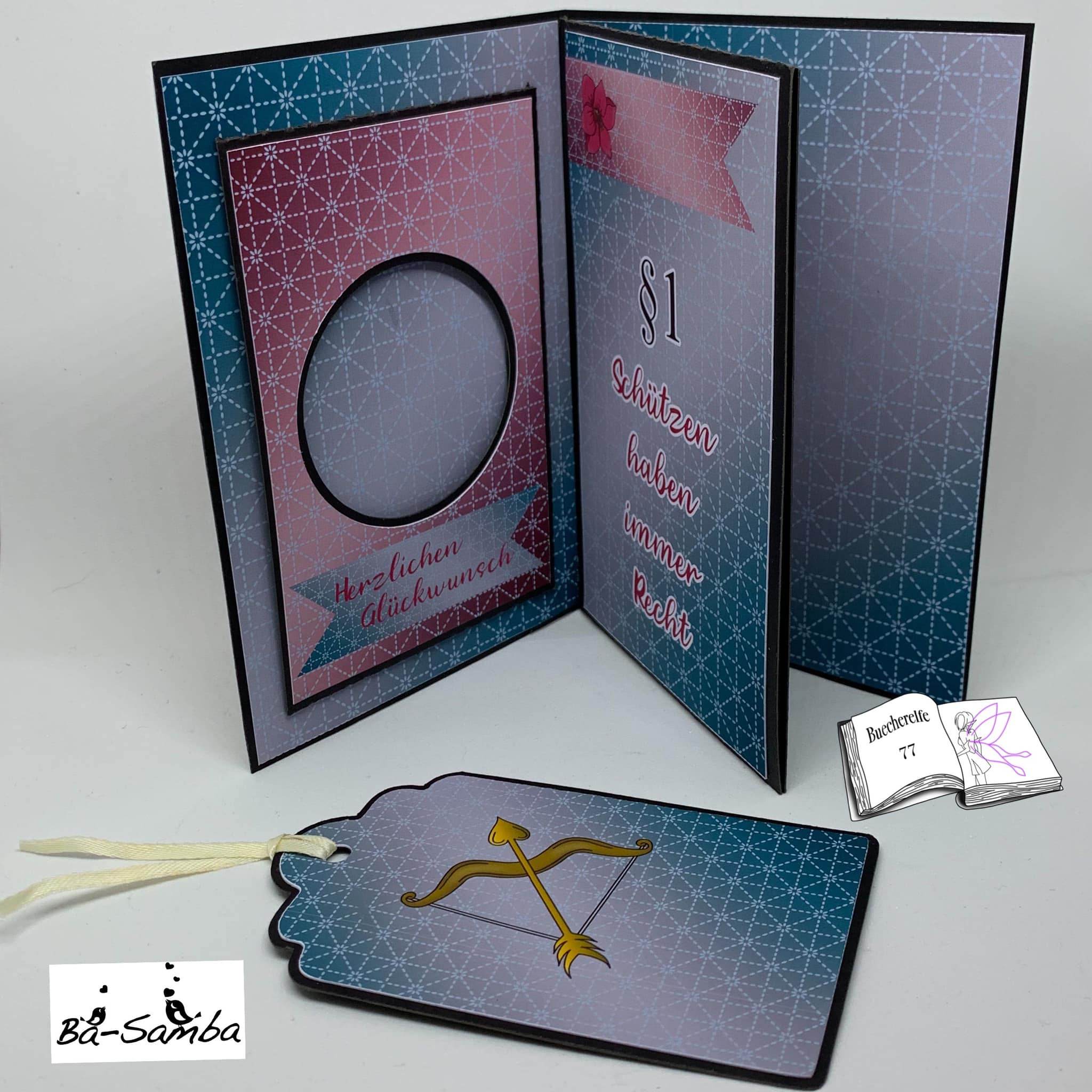 Plotterdatei Schütze mit Amaryllis Sublimation, Digistamp, Digipaper ! - Sewando