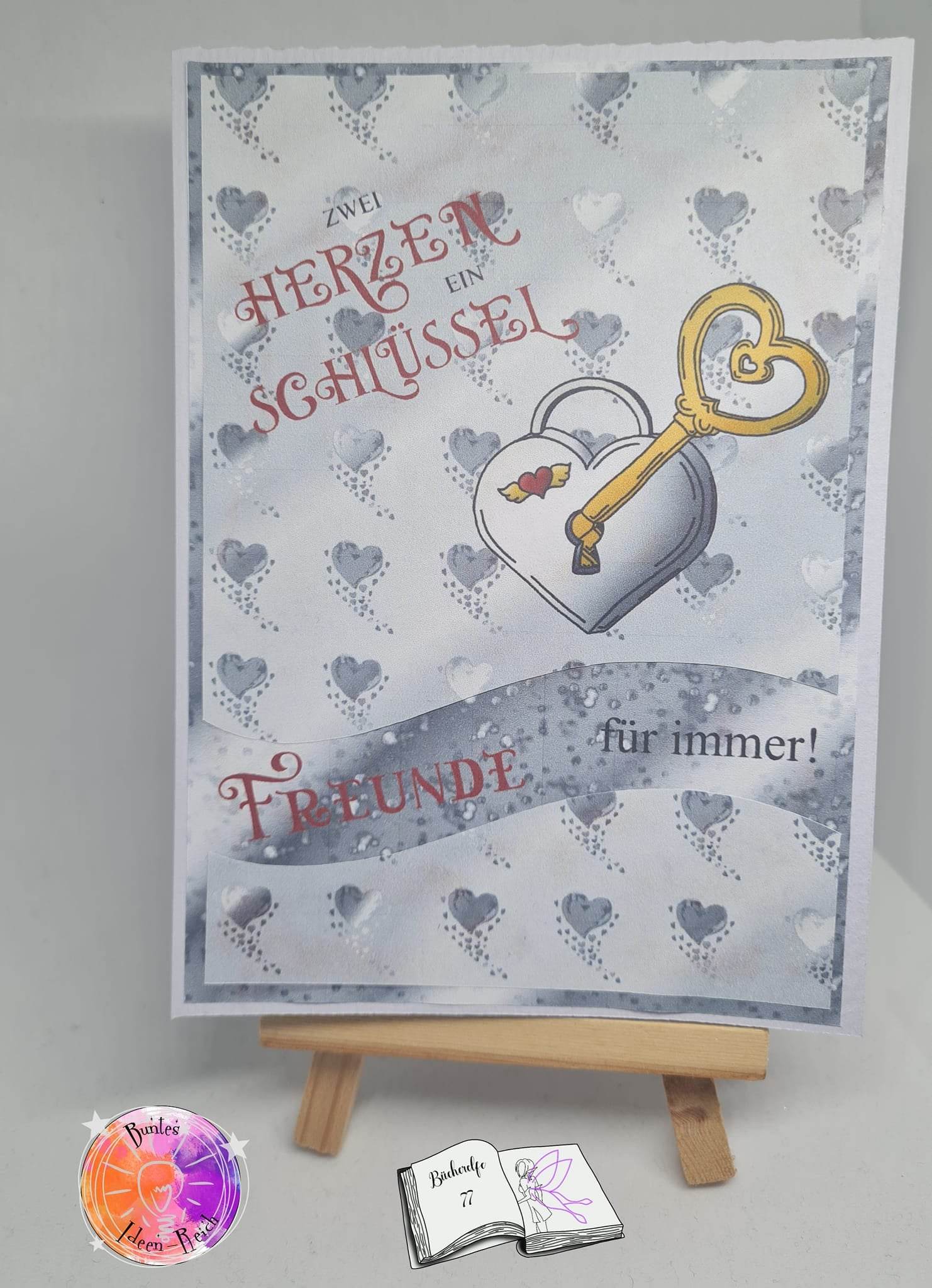 Digiset Herzschloss mit Schlüssel Plotterdatei, Sublimation, Digistamp, Digipaper - Sewando