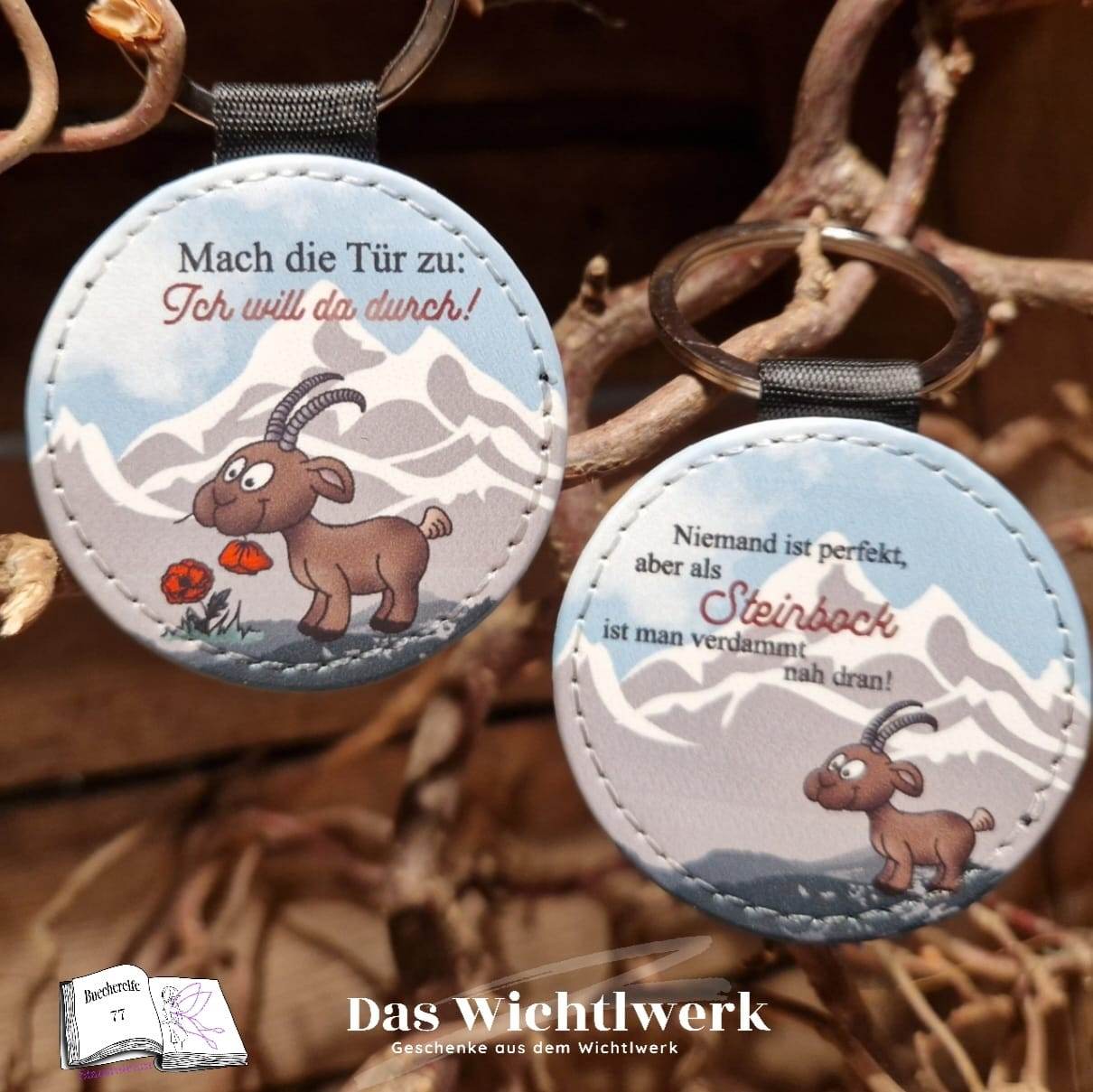 Plotterdatei Steinbock mit Mohn Sublimation, Digistamp, Digipaper ! - Sewando