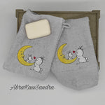 Hasenmond Stickdatei – liebevolles Mama-Baby-Motiv für Kinderzimmer, Geschenke & Herzensmomente - Sewando