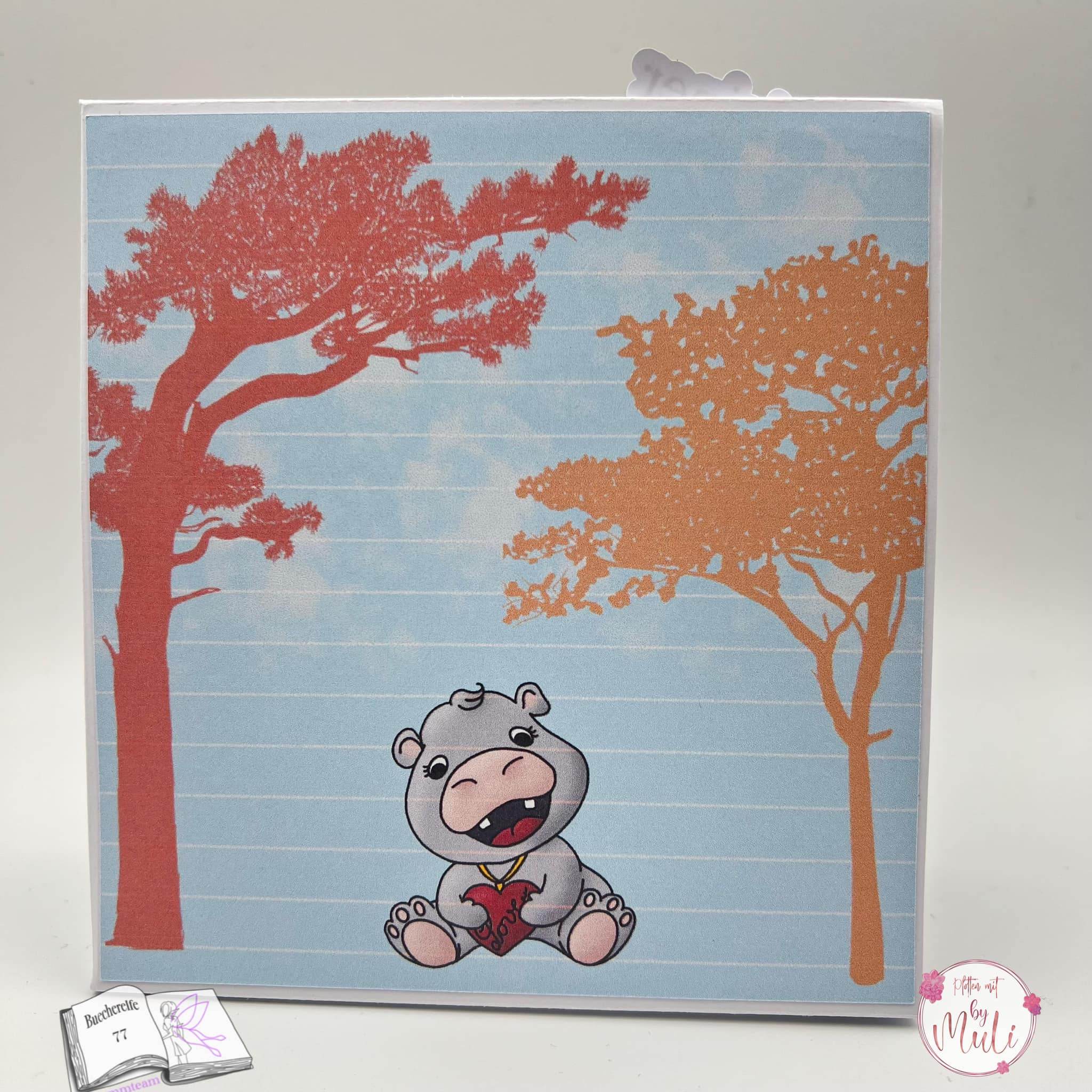 Digiset lovely hippo Plotten, Sublimation, Drucken, Digistamp, Digipaper - Sewando