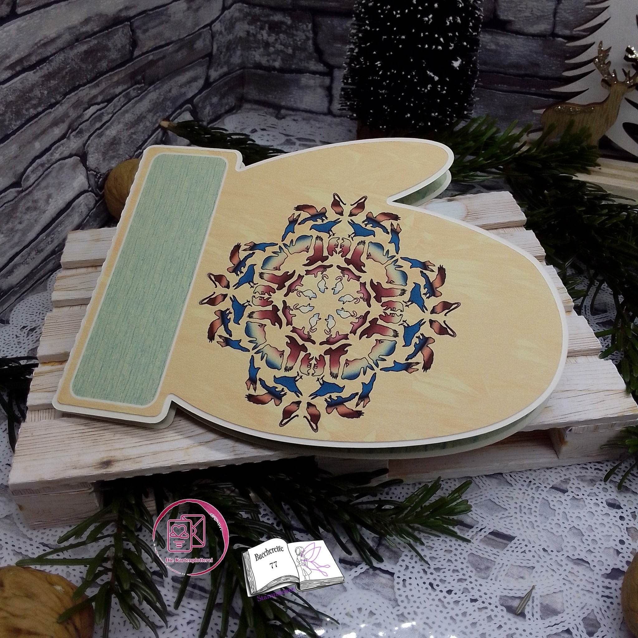 Digiset Tier Mandala, Plotterdatei, Sublimation, Digistamp, Digipaper - Sewando